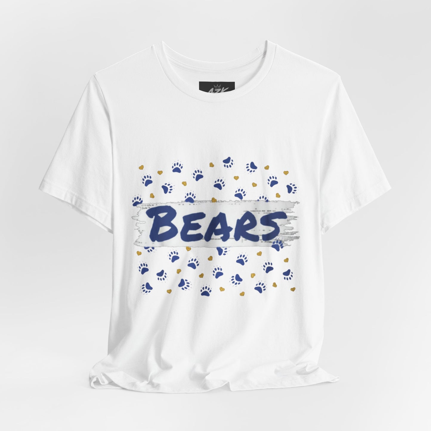 Bears Paw Print Graphic Tee — Casual Sports Fan T‑Shirt