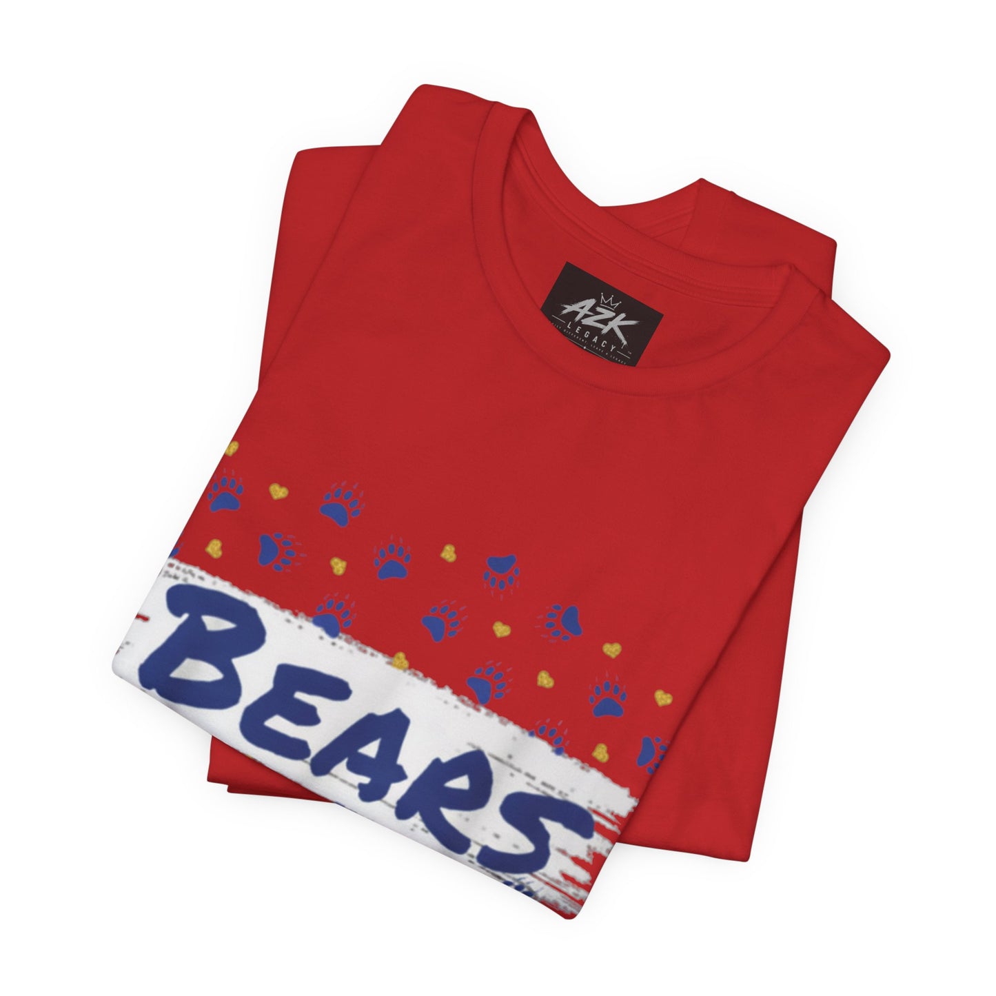 Bears Paw Print Graphic Tee — Casual Sports Fan T‑Shirt