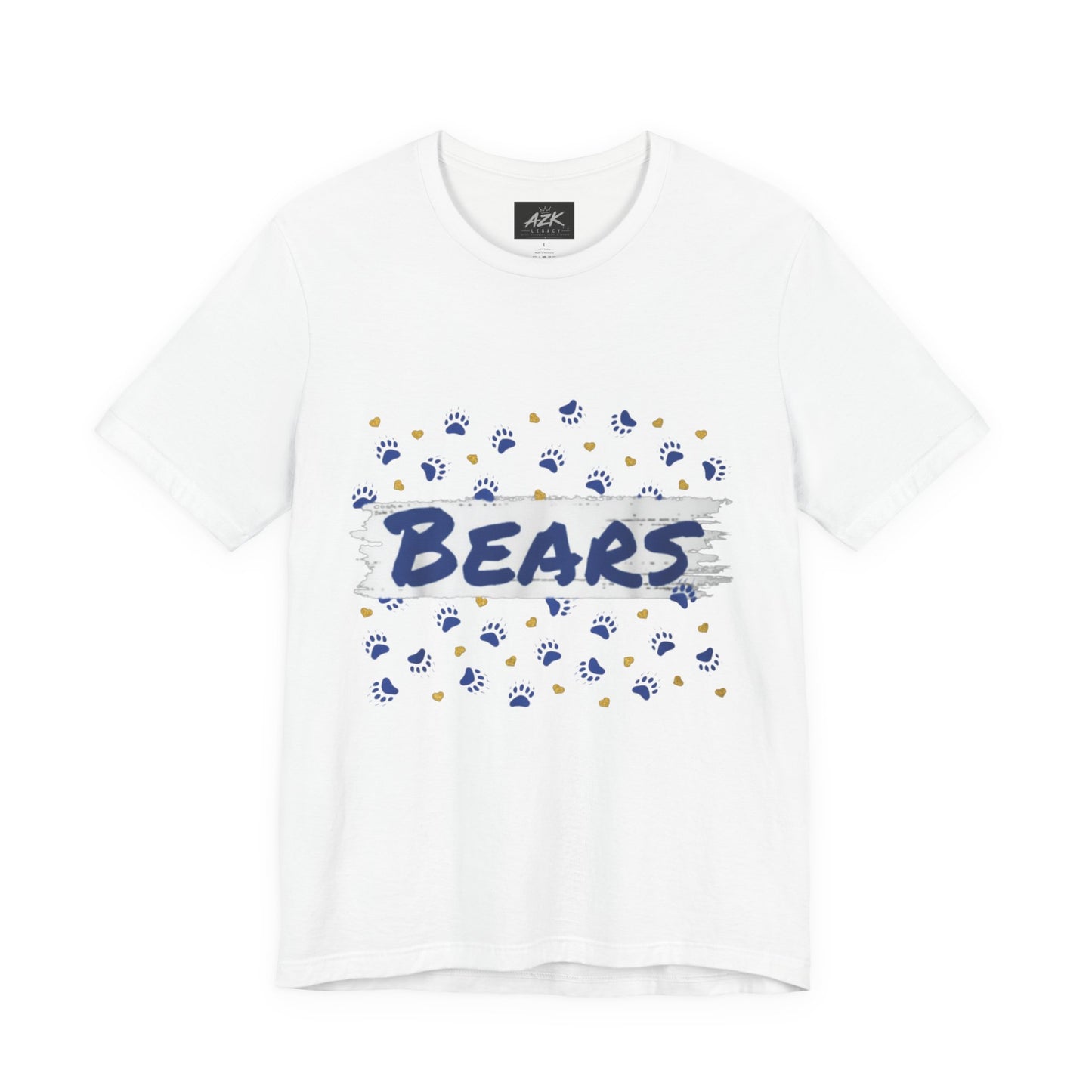 Bears Paw Print Graphic Tee — Casual Sports Fan T‑Shirt