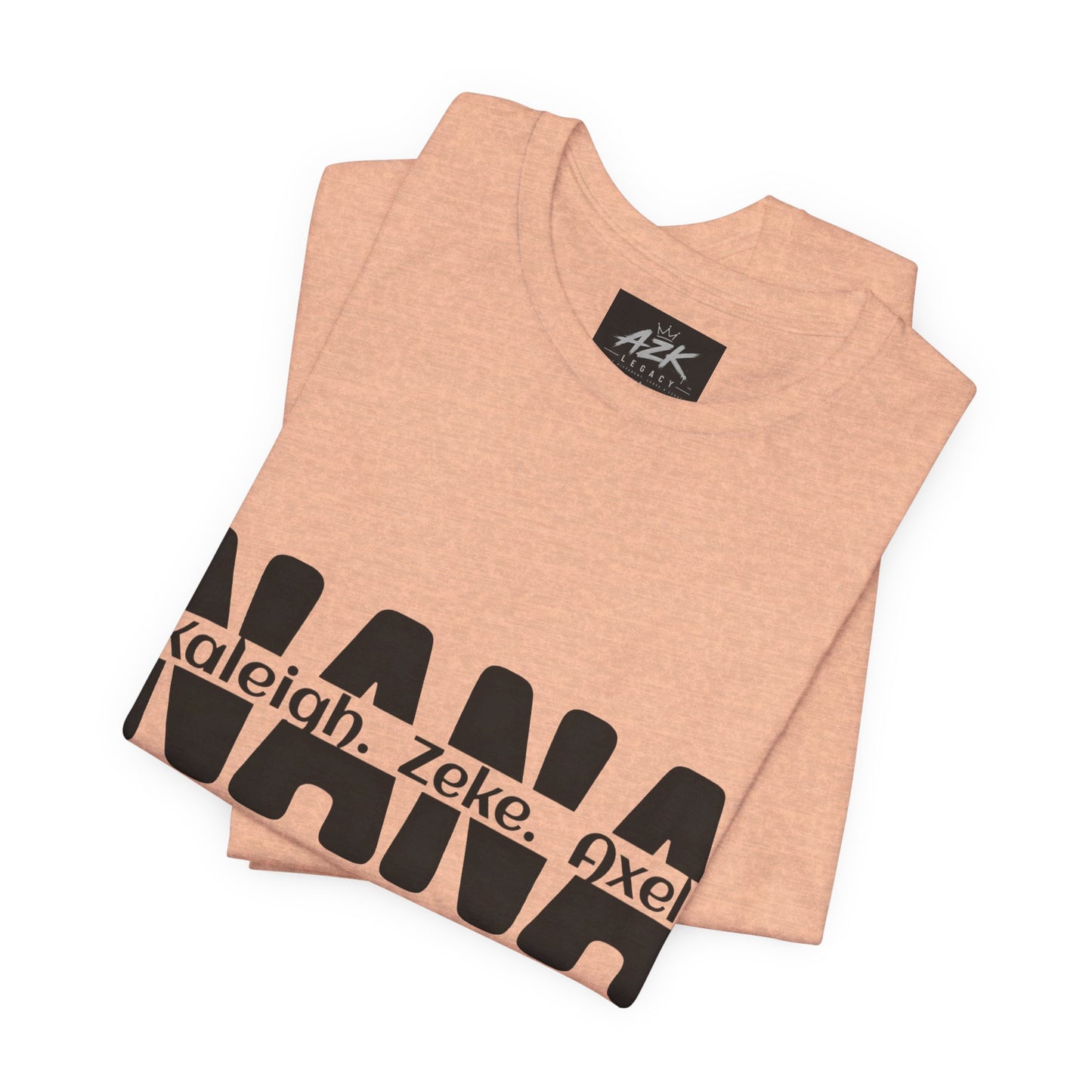 NANA Personalized Name Tee — Custom Grandma Shirt with Names (Kaleiah, Zeke, Axel)