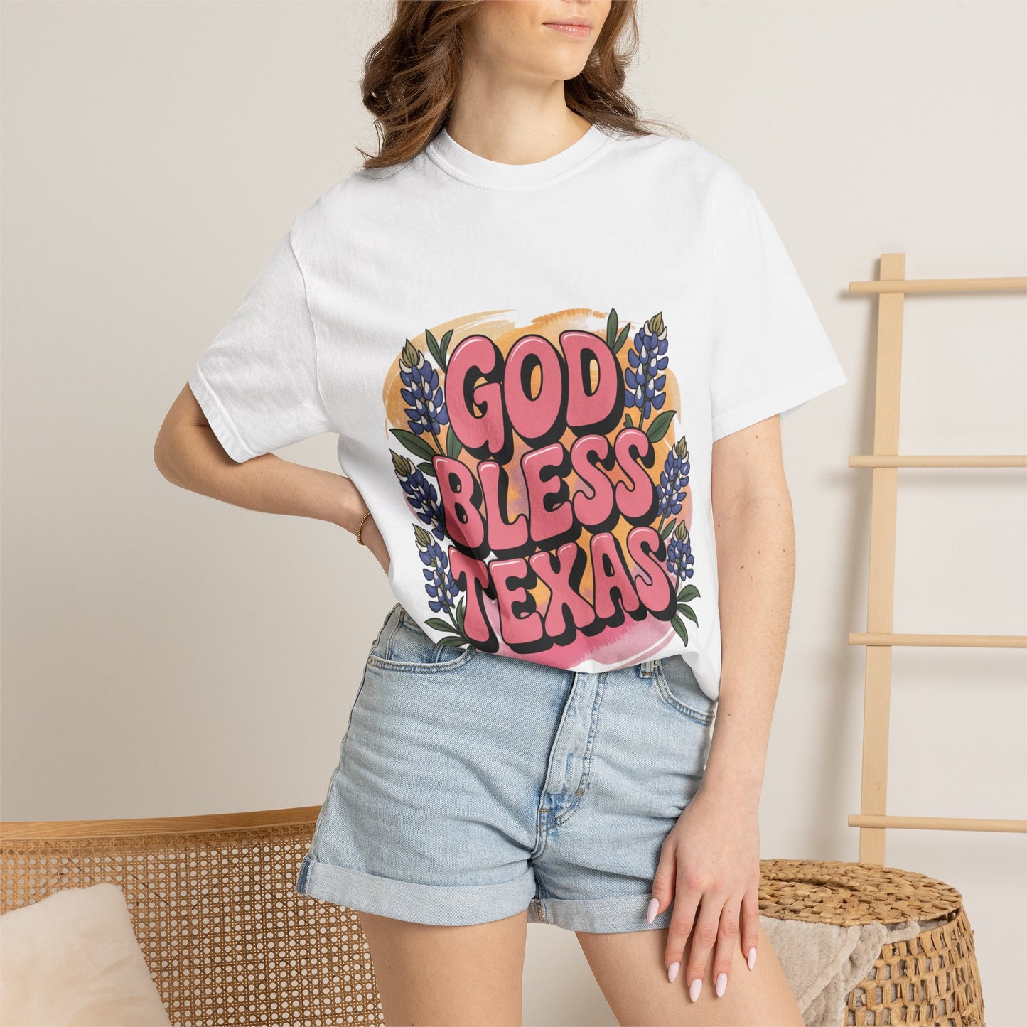 God Bless Texas Floral T-Shirt