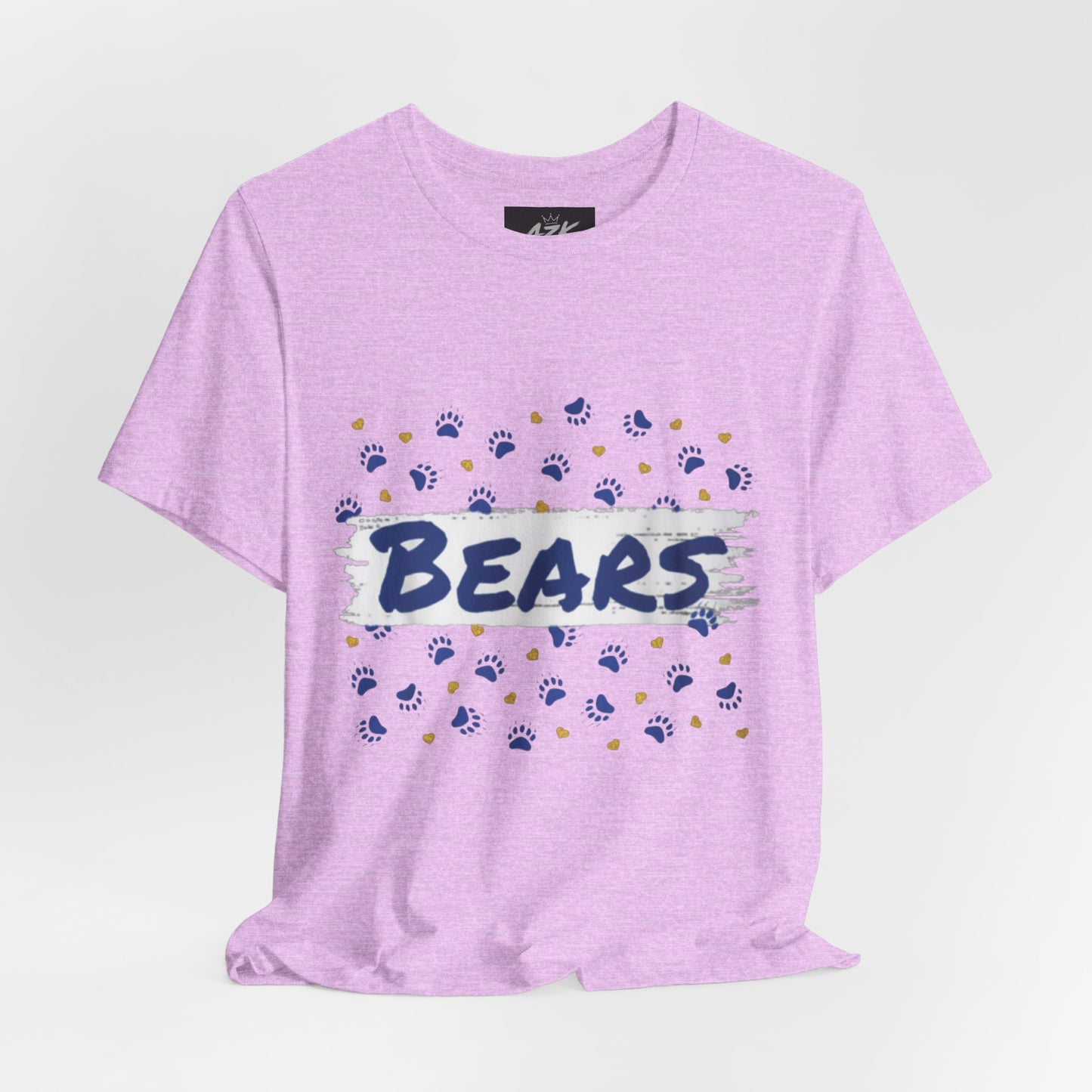 Bears Paw Print Graphic Tee — Casual Sports Fan T‑Shirt