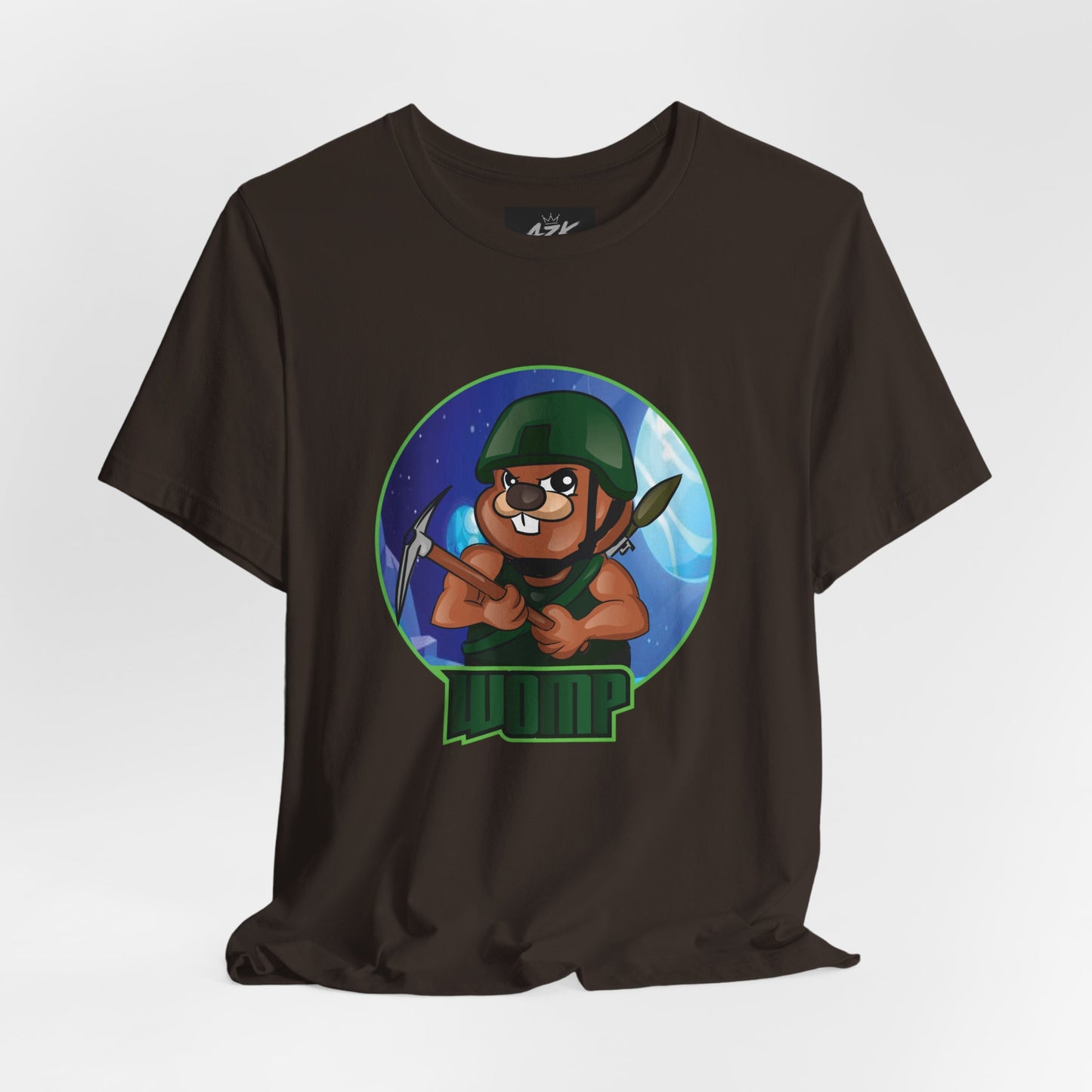 Soldier Bear Cartoon T‑Shirt — Cute Military Mascot Tee