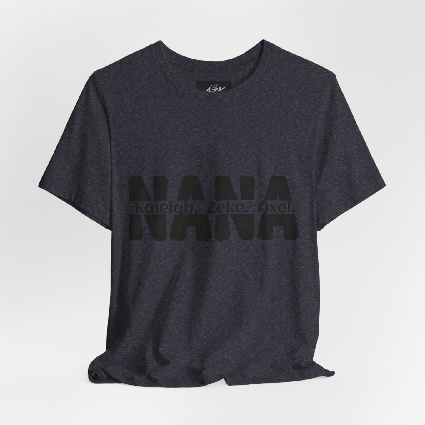 NANA Personalized Name Tee — Custom Grandma Shirt with Names (Kaleiah, Zeke, Axel)