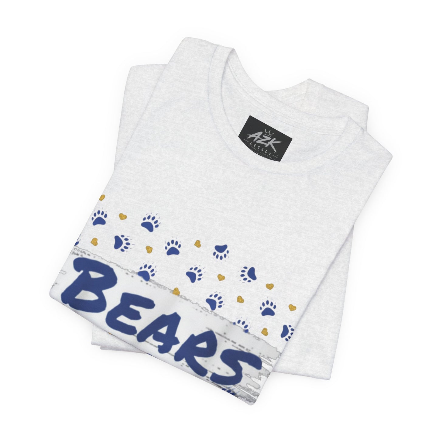 Bears Paw Print Graphic Tee — Casual Sports Fan T‑Shirt