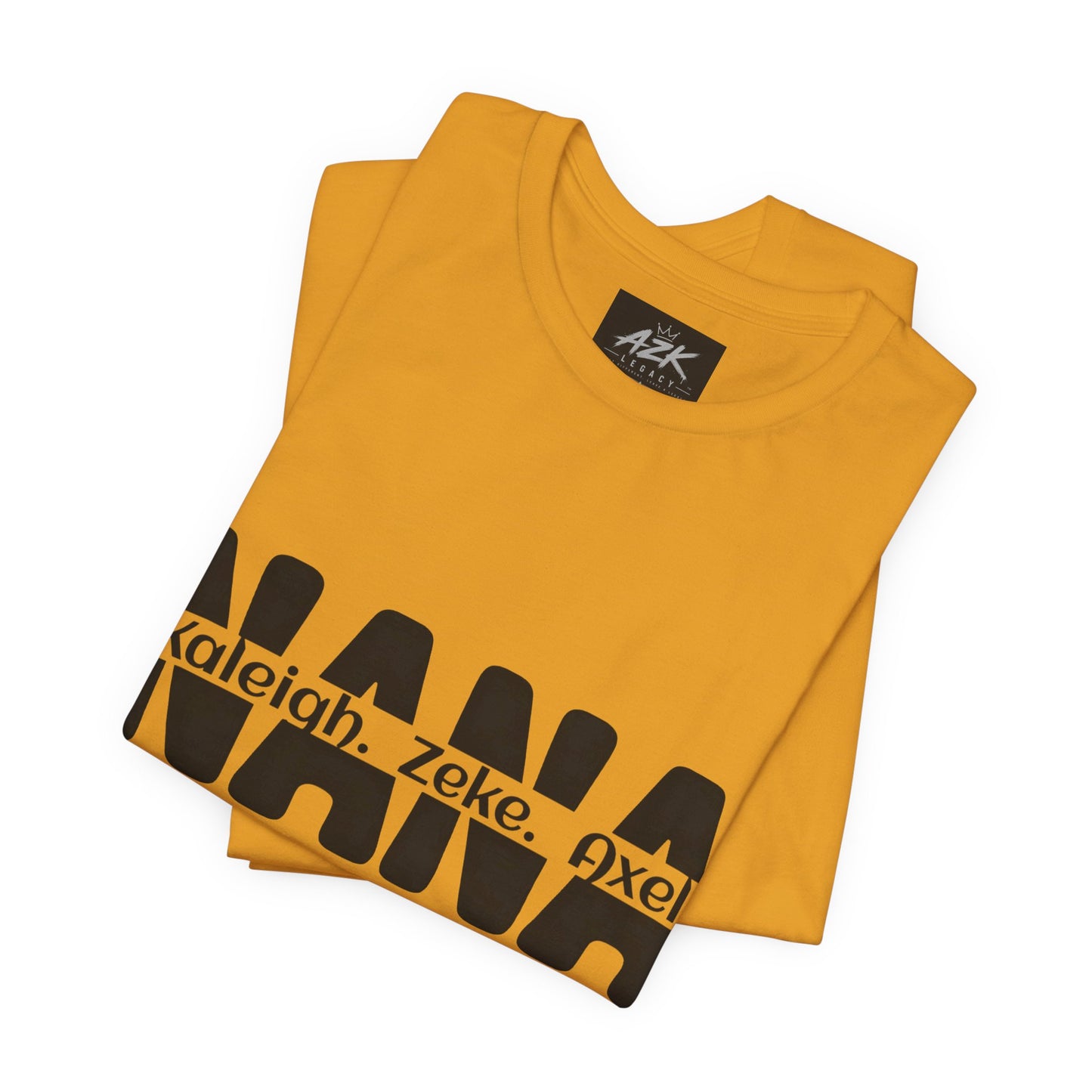 NANA Personalized Name Tee — Custom Grandma Shirt with Names (Kaleiah, Zeke, Axel)