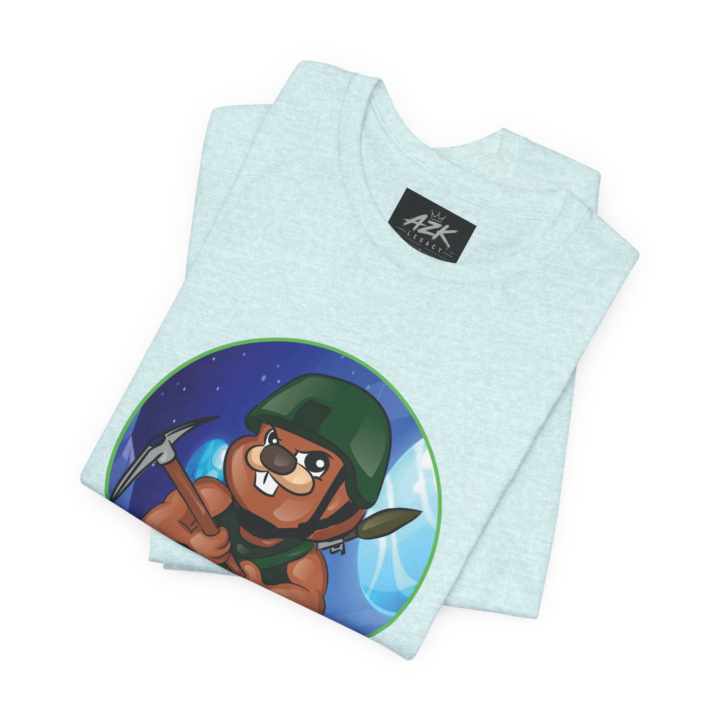 Soldier Bear Cartoon T‑Shirt — Cute Military Mascot Tee