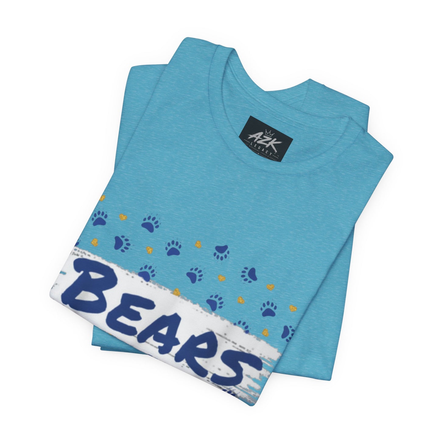 Bears Paw Print Graphic Tee — Casual Sports Fan T‑Shirt