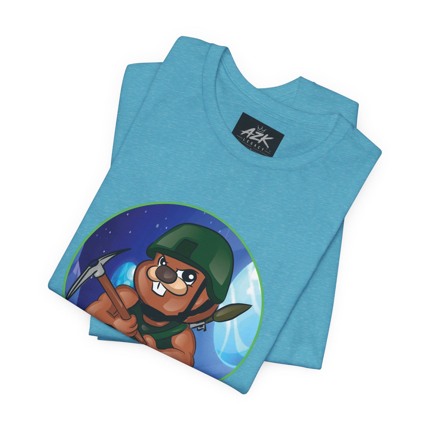Soldier Bear Cartoon T‑Shirt — Cute Military Mascot Tee