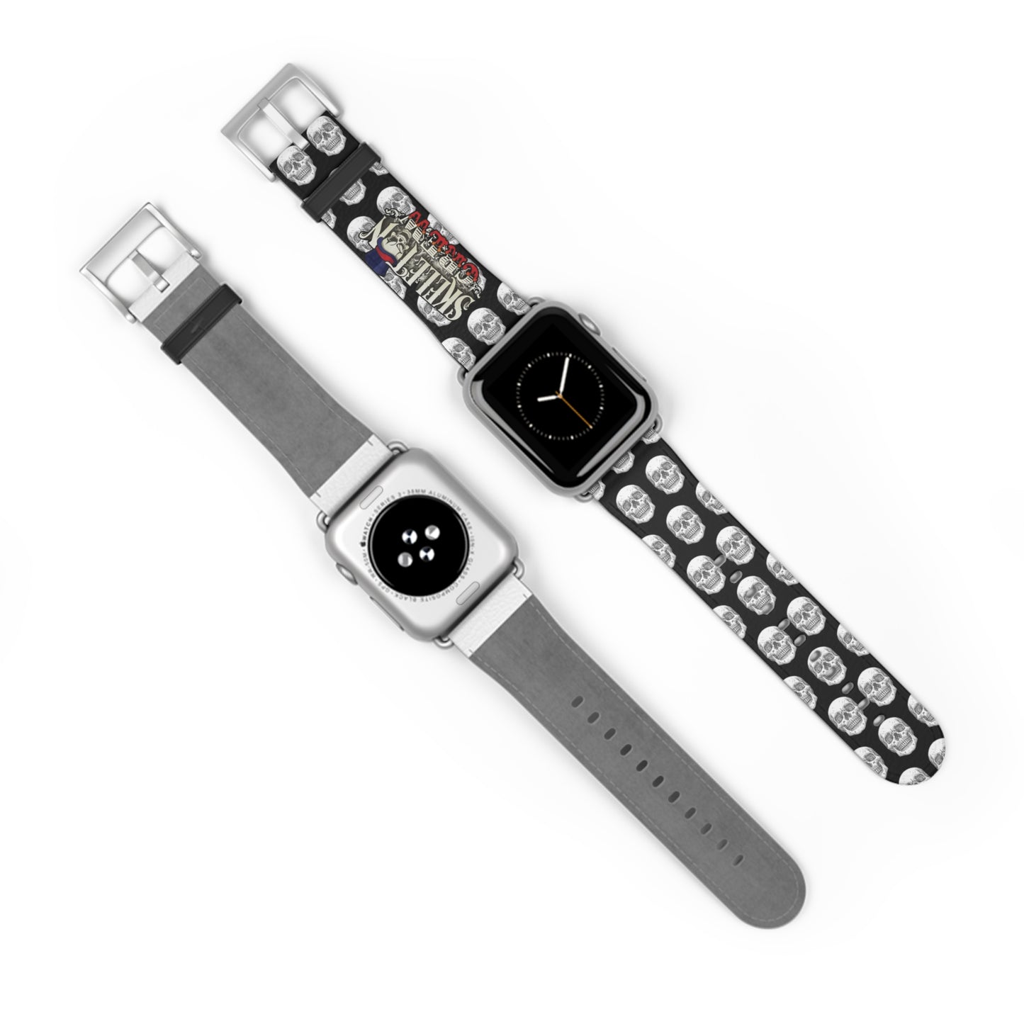 Skull Pattern Watch Band — Gothic Skull Apple Watch Strap (Skull-Obsessed Design)