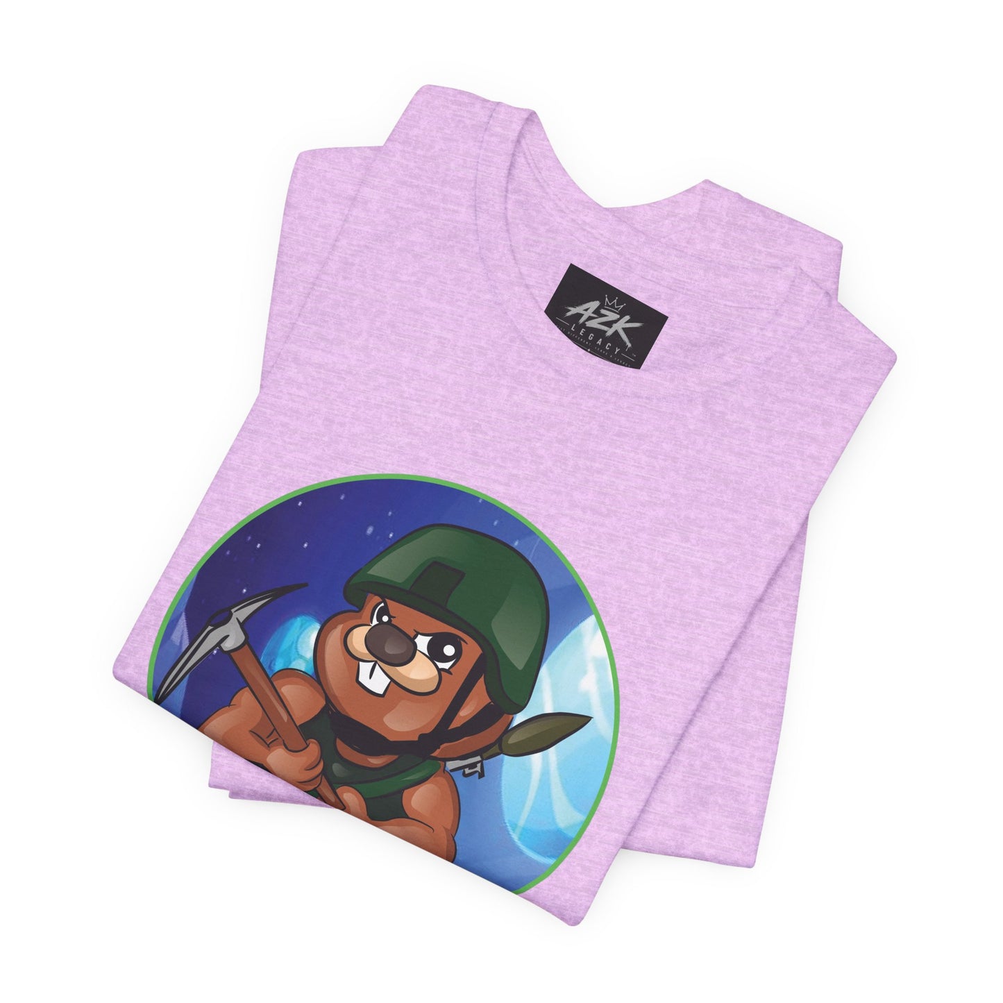 Soldier Bear Cartoon T‑Shirt — Cute Military Mascot Tee