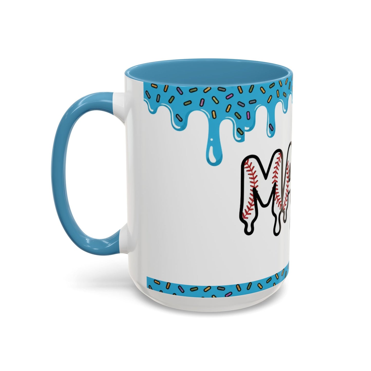 Mama Baseball Accent Coffee Mug — Drip Design for Baseball Moms (11/15oz)