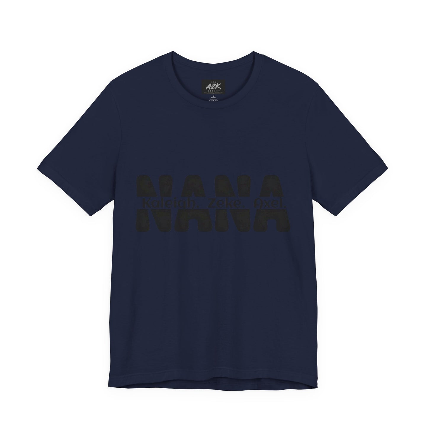 NANA Personalized Name Tee — Custom Grandma Shirt with Names (Kaleiah, Zeke, Axel)