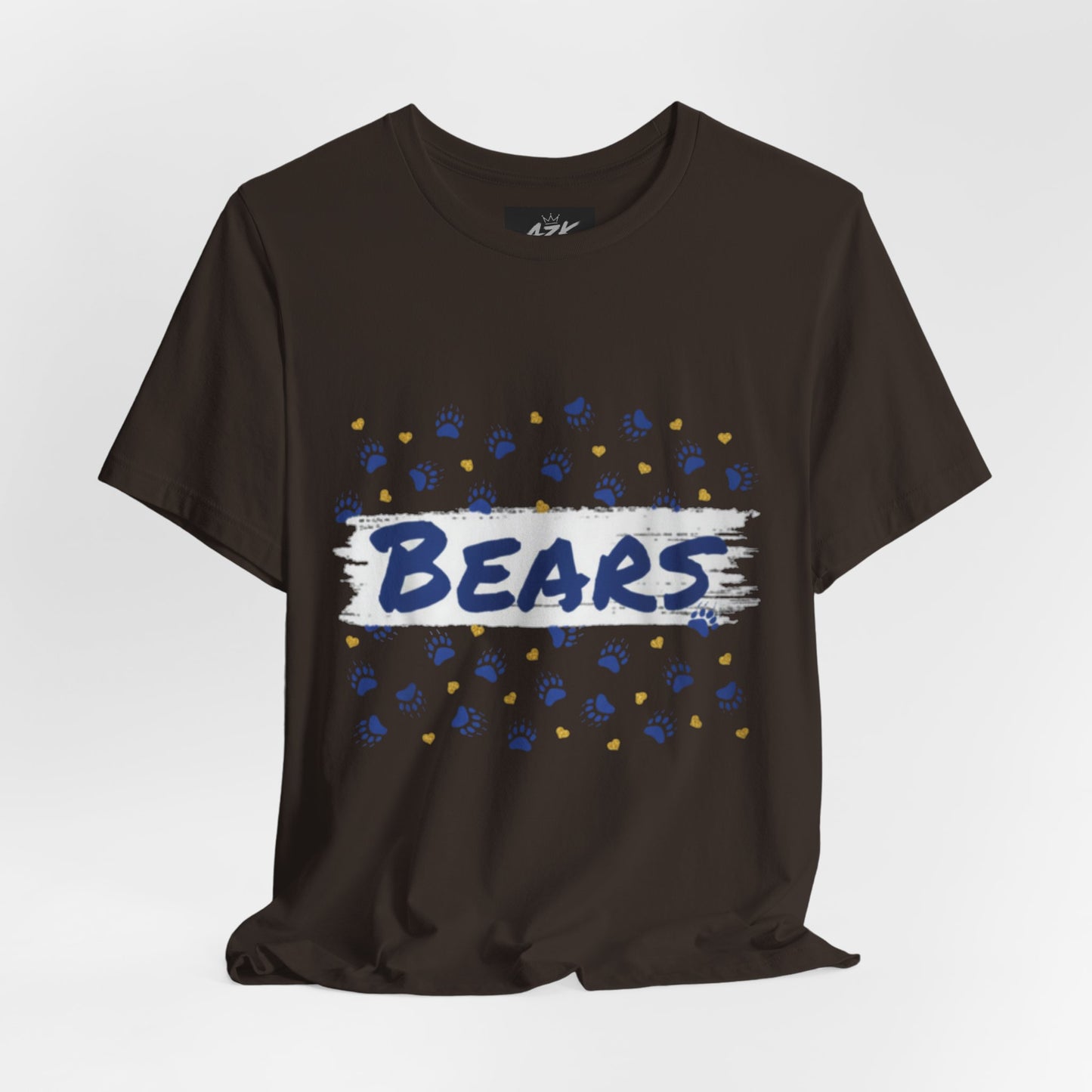 Bears Paw Print Graphic Tee — Casual Sports Fan T‑Shirt