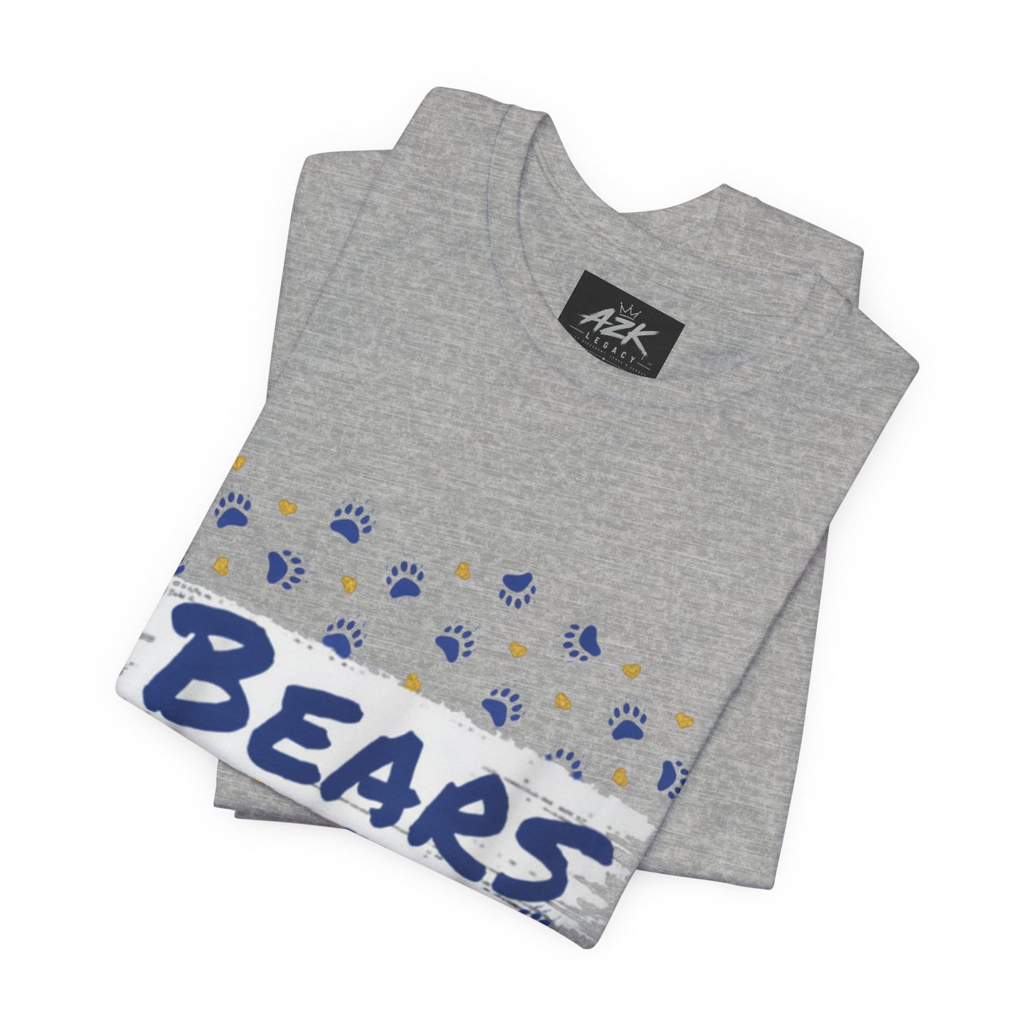 Bears Paw Print Graphic Tee — Casual Sports Fan T‑Shirt