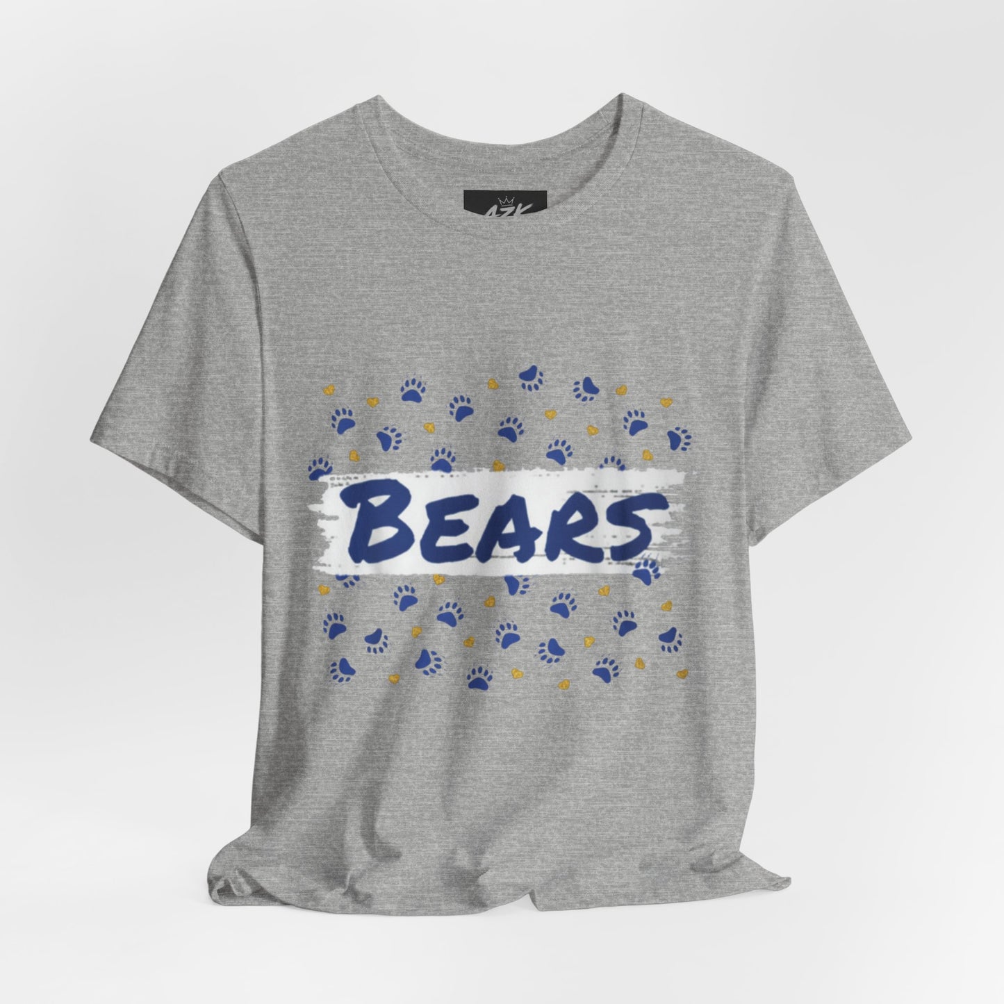 Bears Paw Print Graphic Tee — Casual Sports Fan T‑Shirt