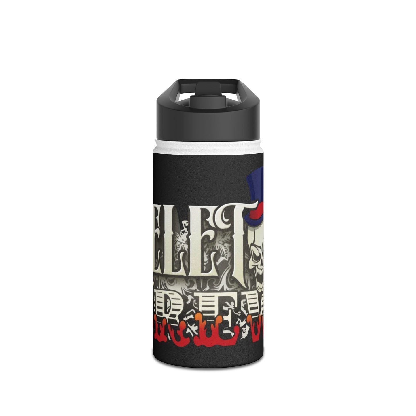 Skull & Flames Stainless Steel Water Bottle — Rocker Graphic Insulated Bottle