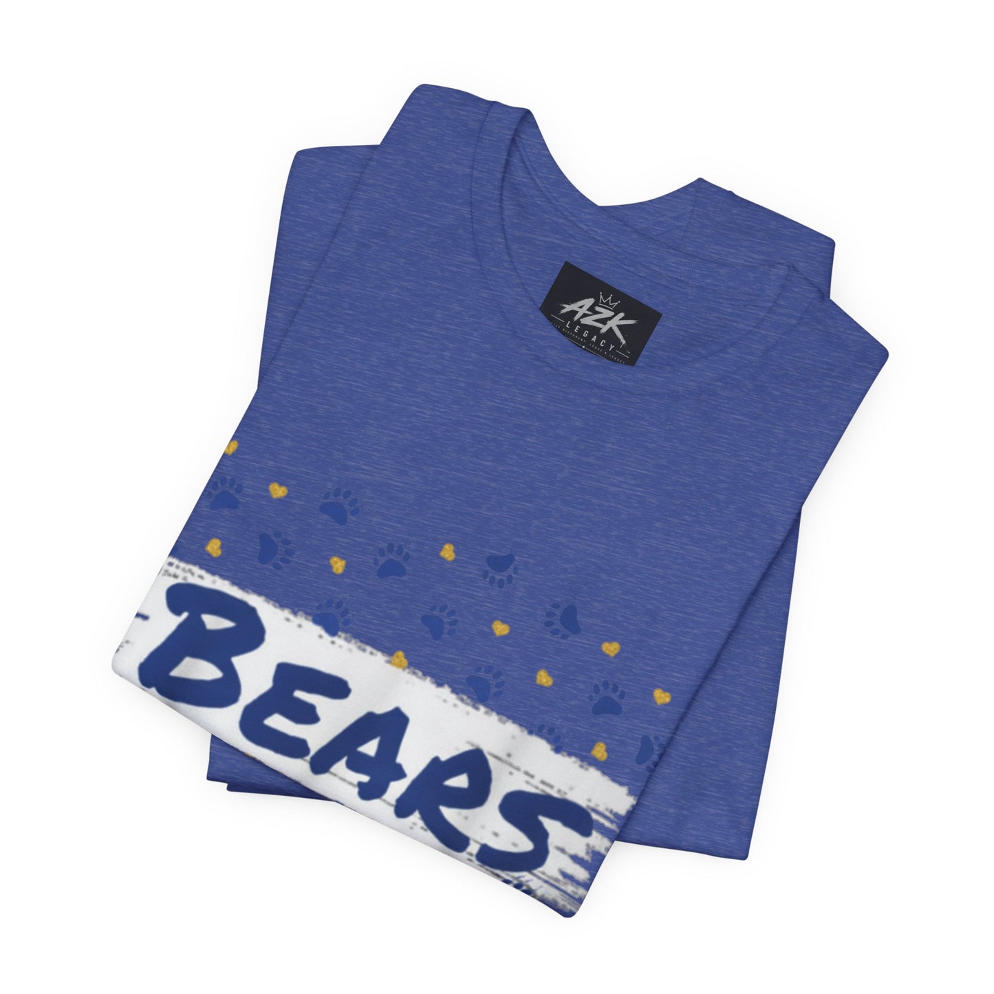 Bears Paw Print Graphic Tee — Casual Sports Fan T‑Shirt