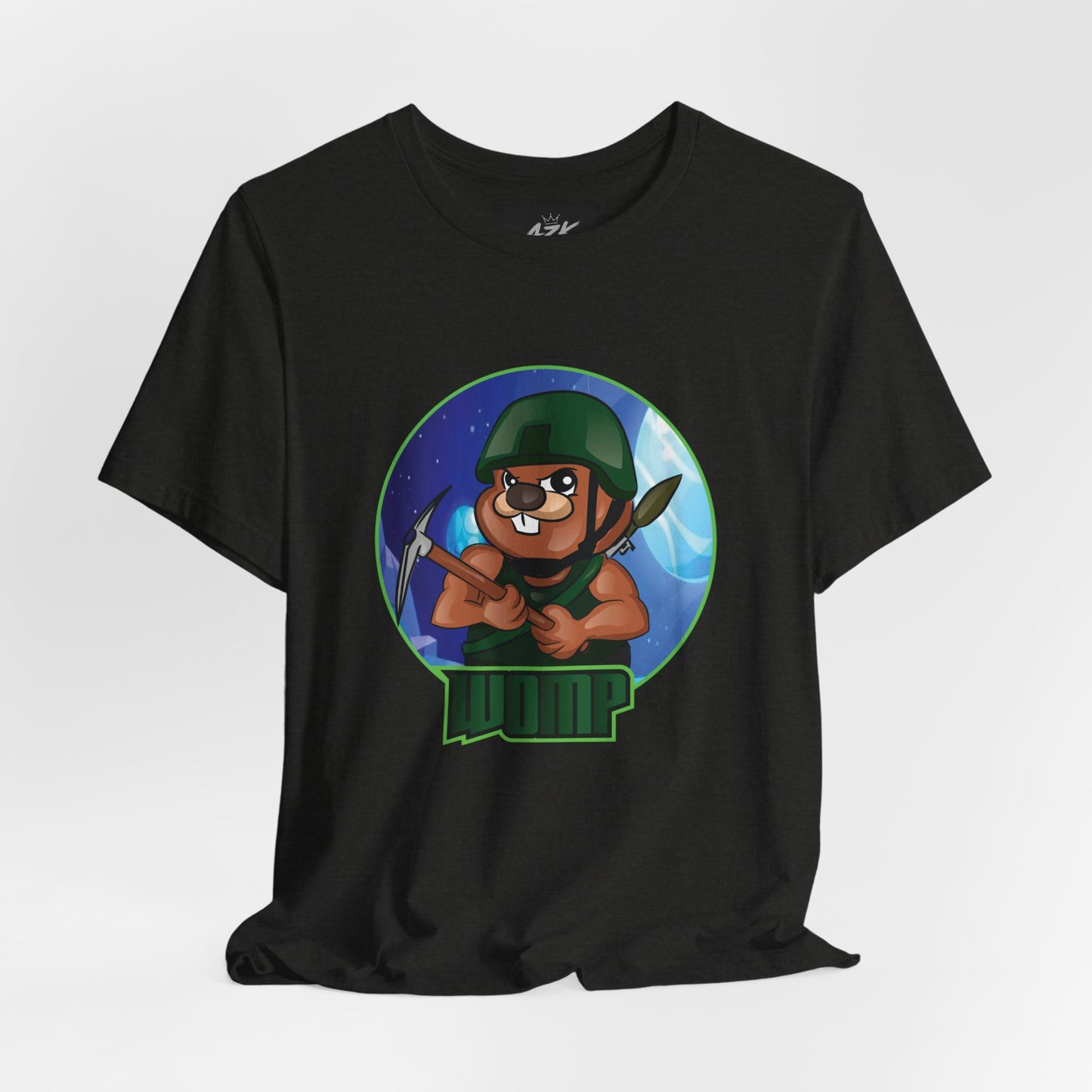 Soldier Bear Cartoon T‑Shirt — Cute Military Mascot Tee