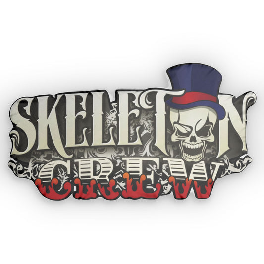 Skeleton Crew Custom Shaped Pillow – Skull with Top Hat Graphic