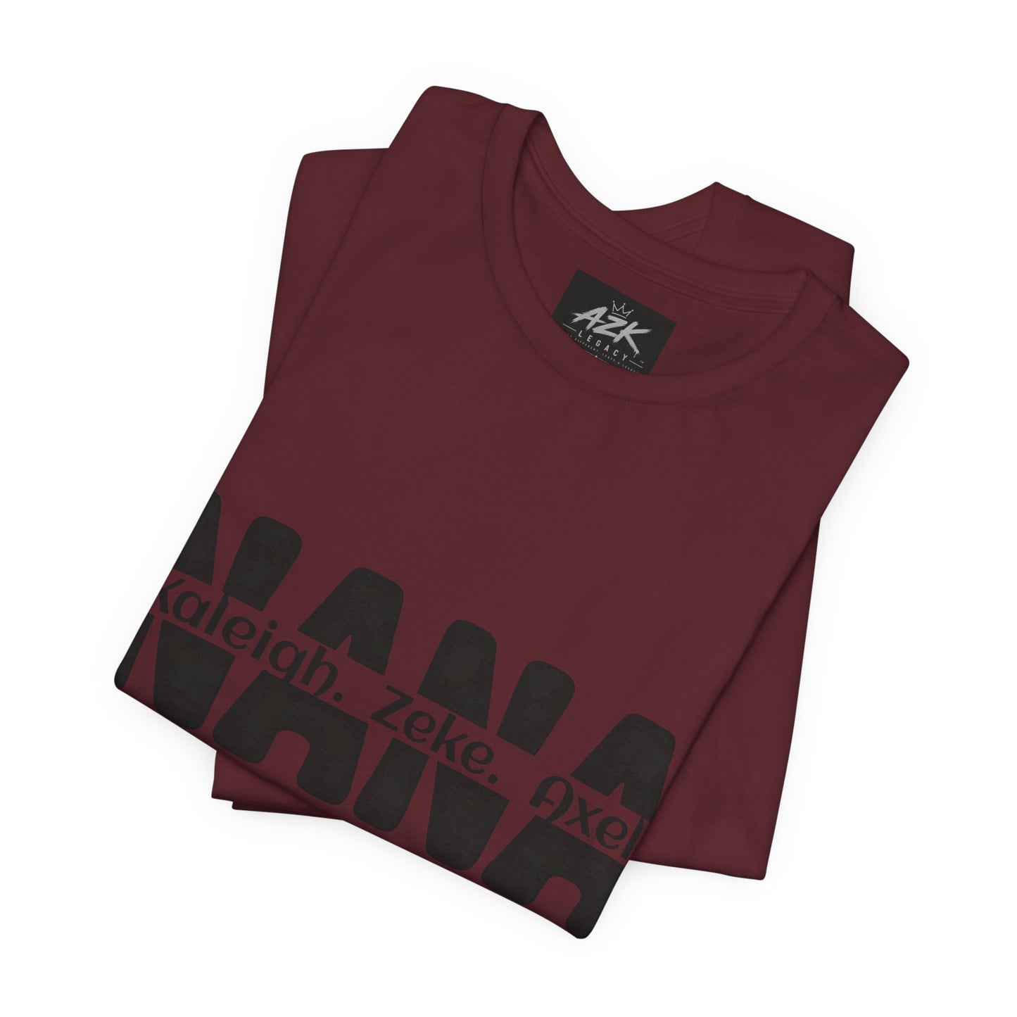 NANA Personalized Name Tee — Custom Grandma Shirt with Names (Kaleiah, Zeke, Axel)