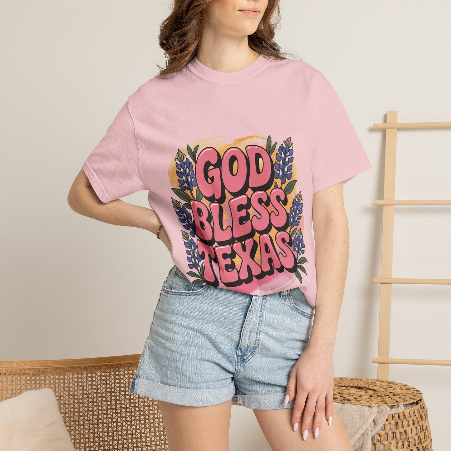 God Bless Texas Floral T-Shirt