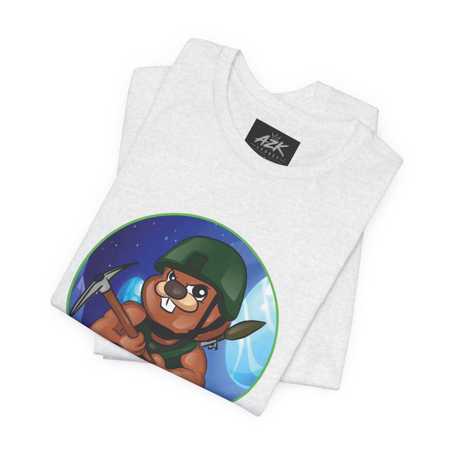 Soldier Bear Cartoon T‑Shirt — Cute Military Mascot Tee