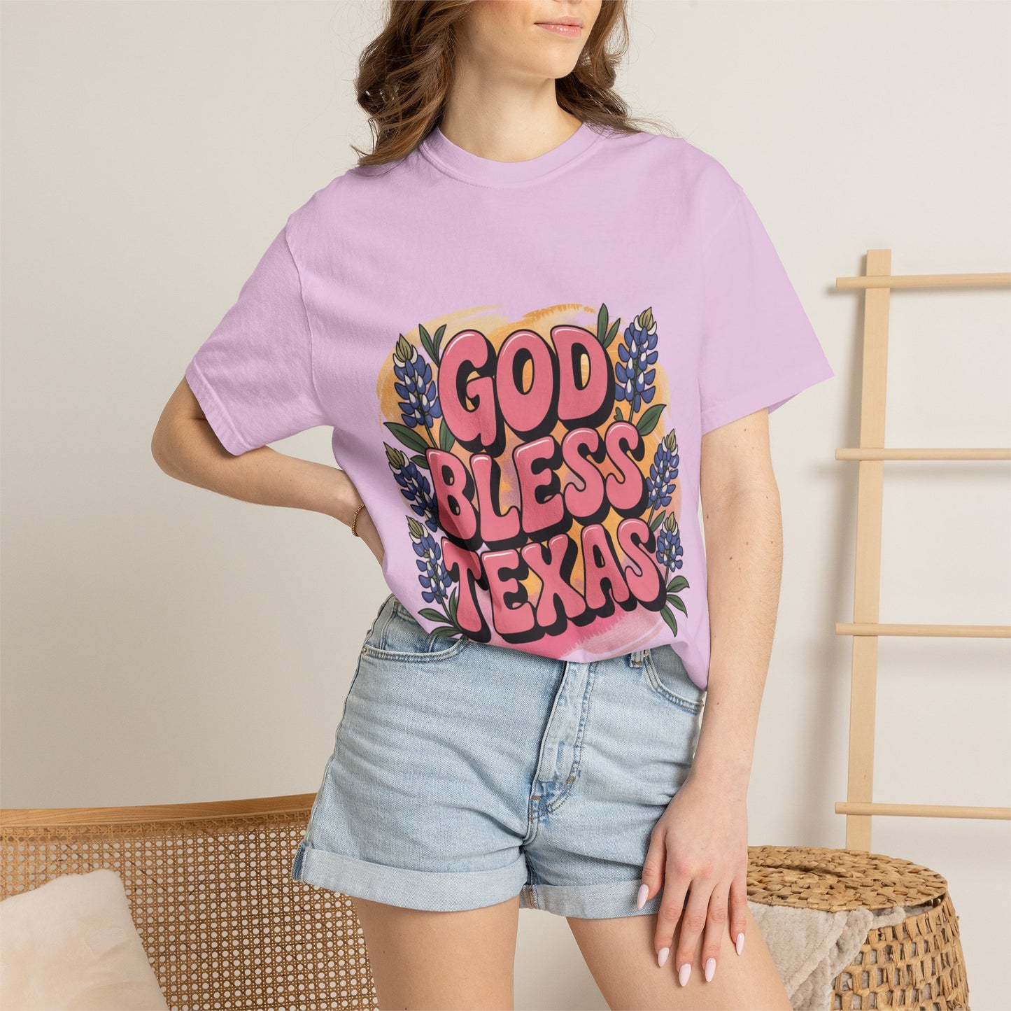 God Bless Texas Floral T-Shirt
