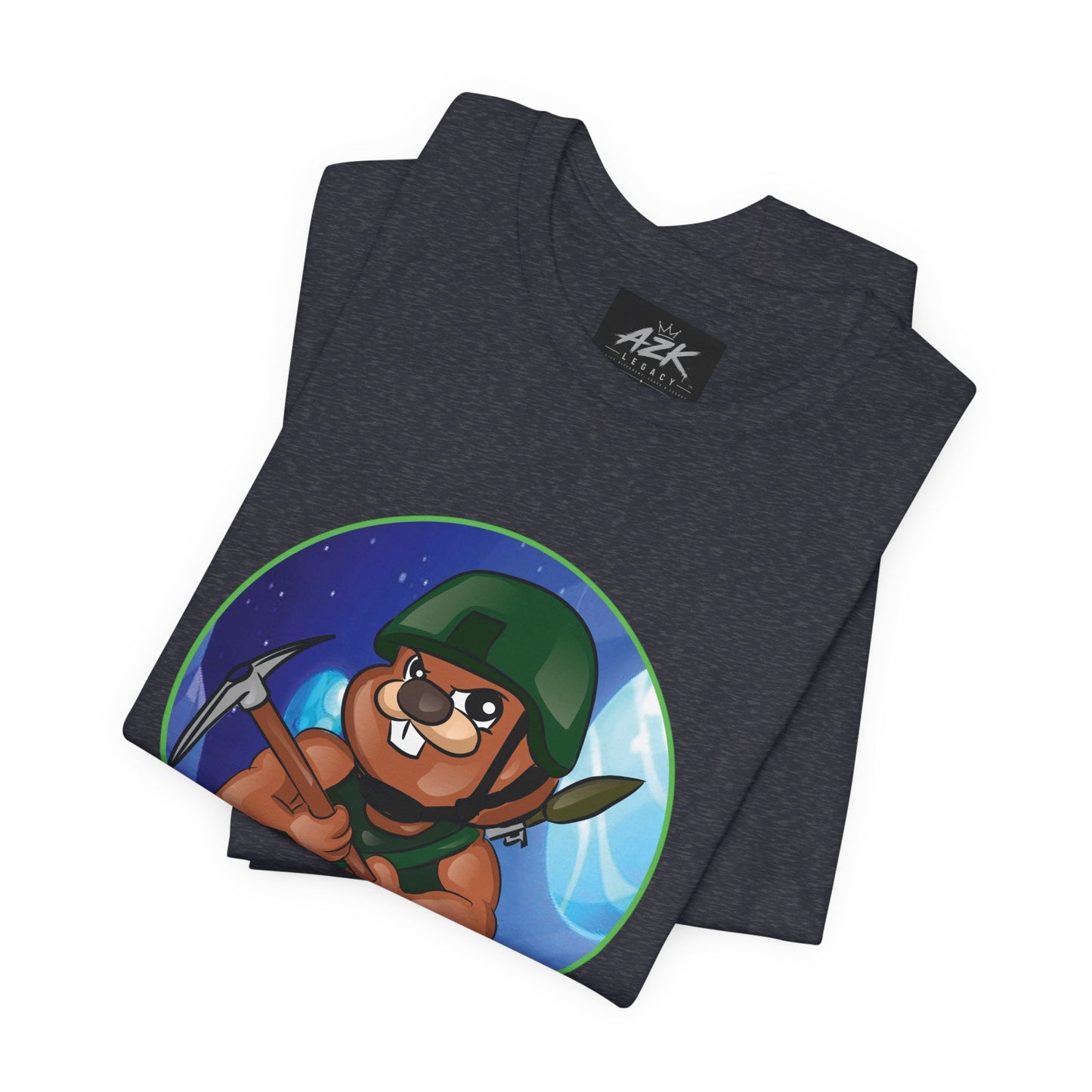 Soldier Bear Cartoon T‑Shirt — Cute Military Mascot Tee