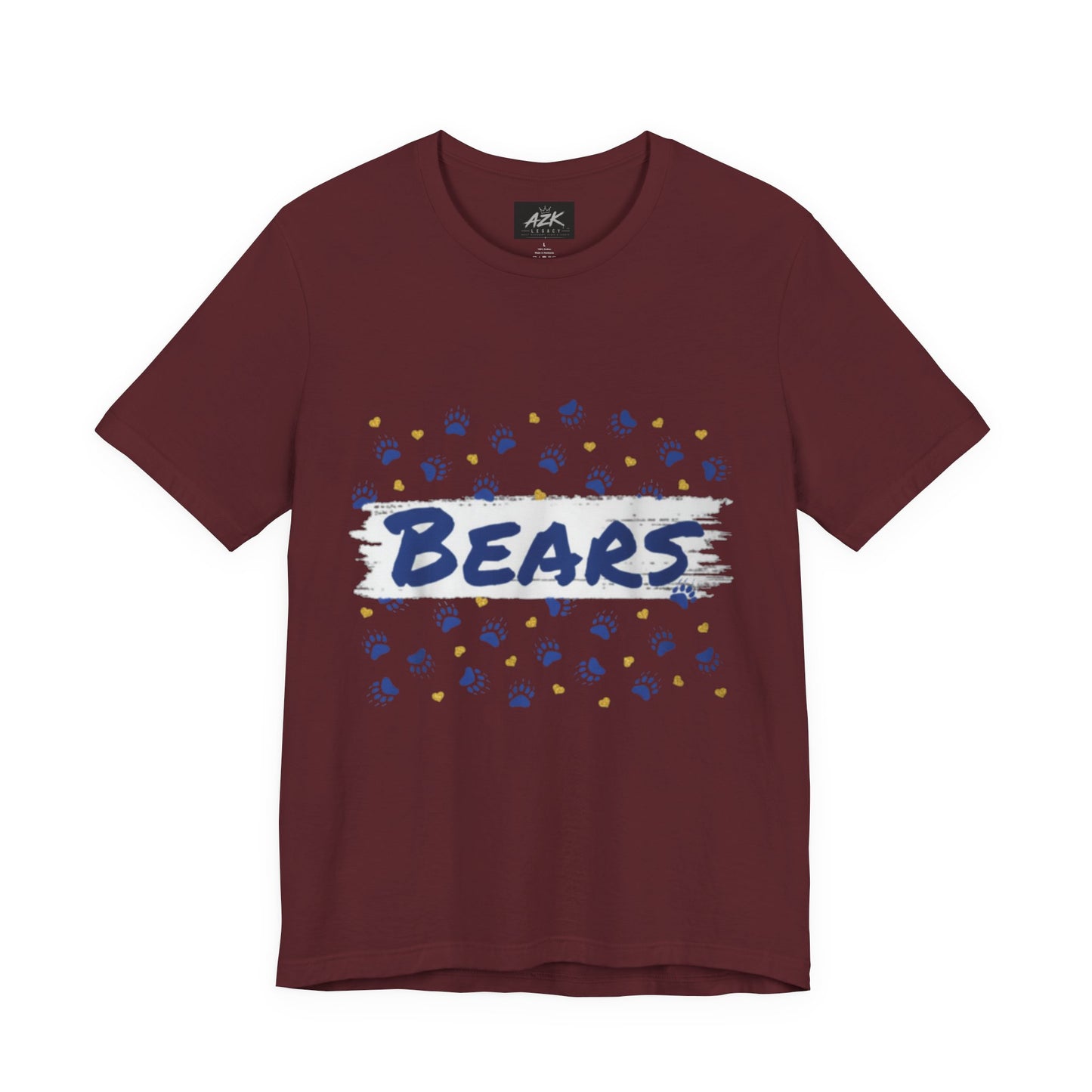 Bears Paw Print Graphic Tee — Casual Sports Fan T‑Shirt