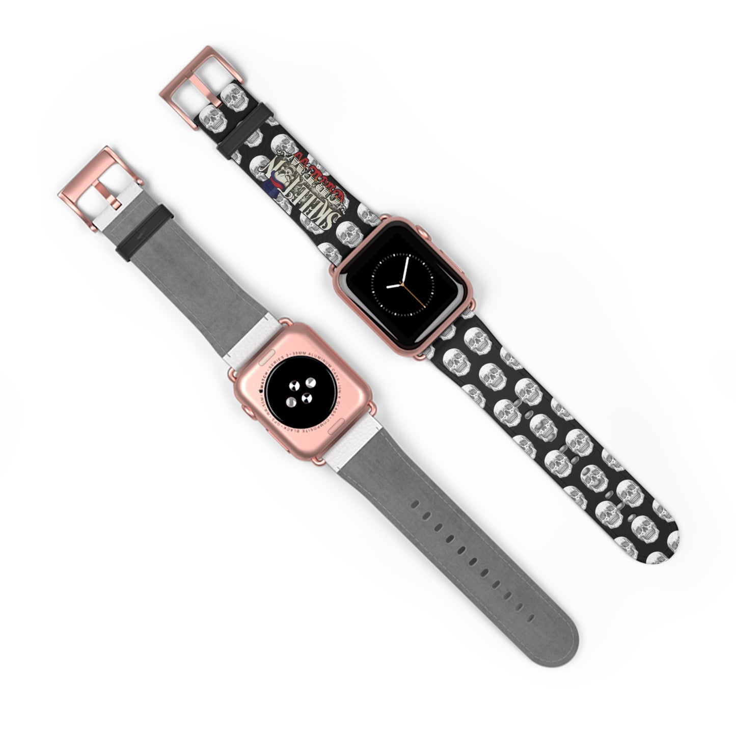 Skull Pattern Watch Band — Gothic Skull Apple Watch Strap (Skull-Obsessed Design)
