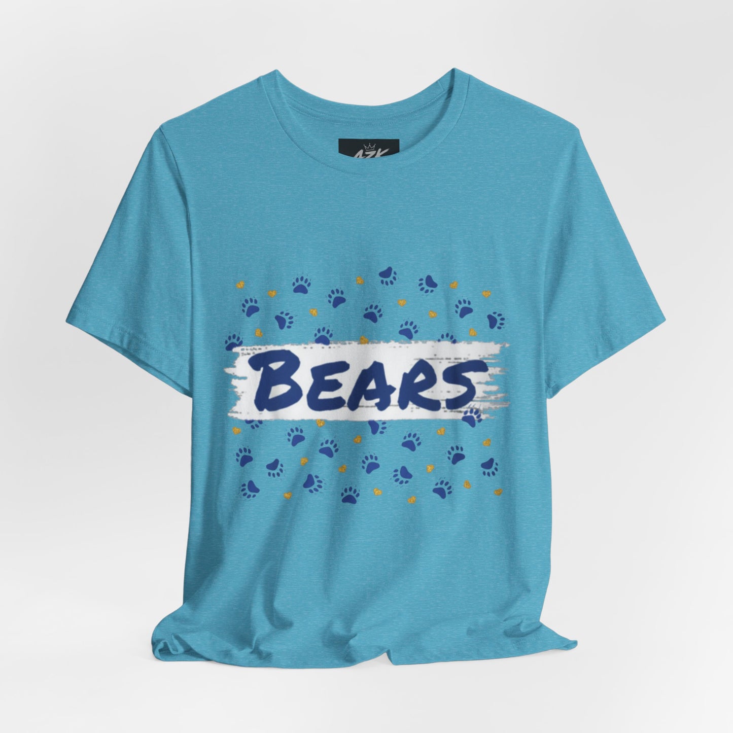 Bears Paw Print Graphic Tee — Casual Sports Fan T‑Shirt