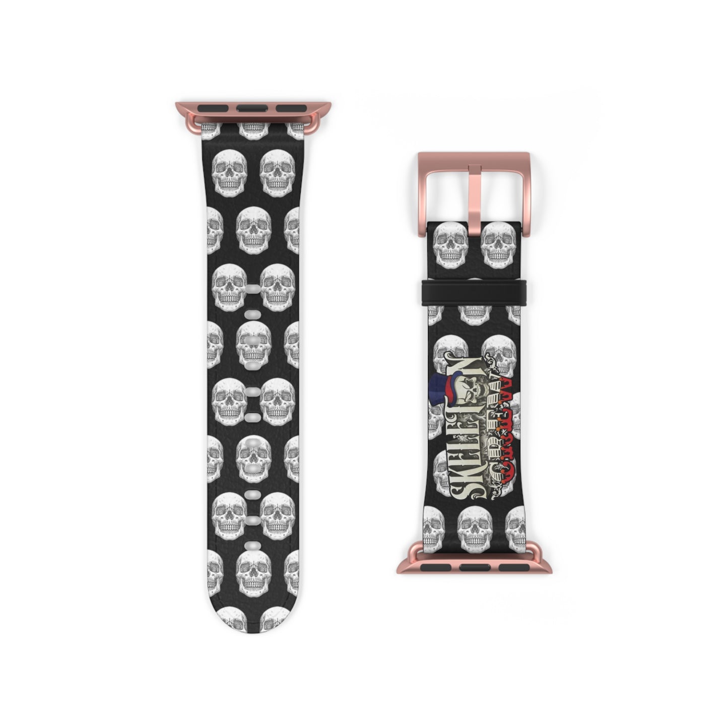 Skull Pattern Watch Band — Gothic Skull Apple Watch Strap (Skull-Obsessed Design)