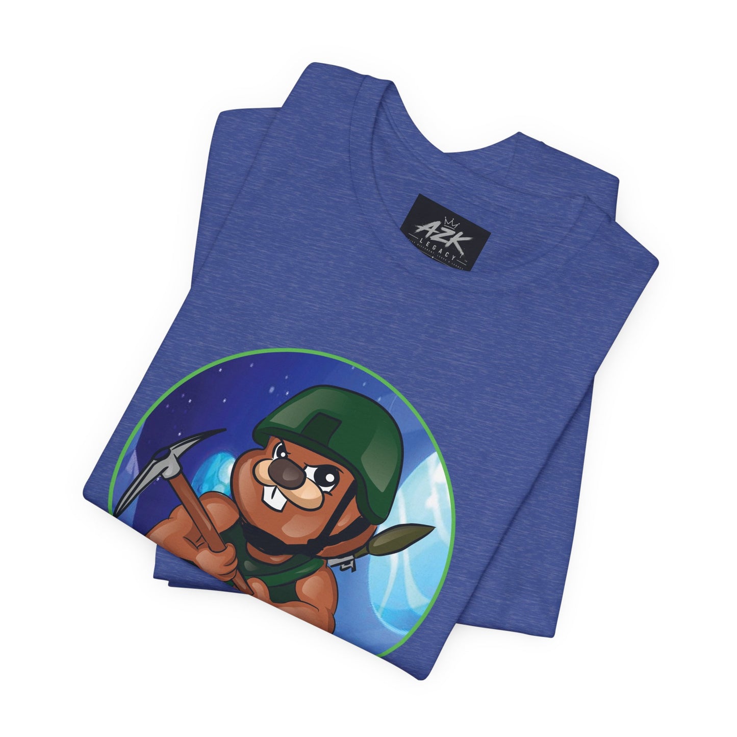 Soldier Bear Cartoon T‑Shirt — Cute Military Mascot Tee