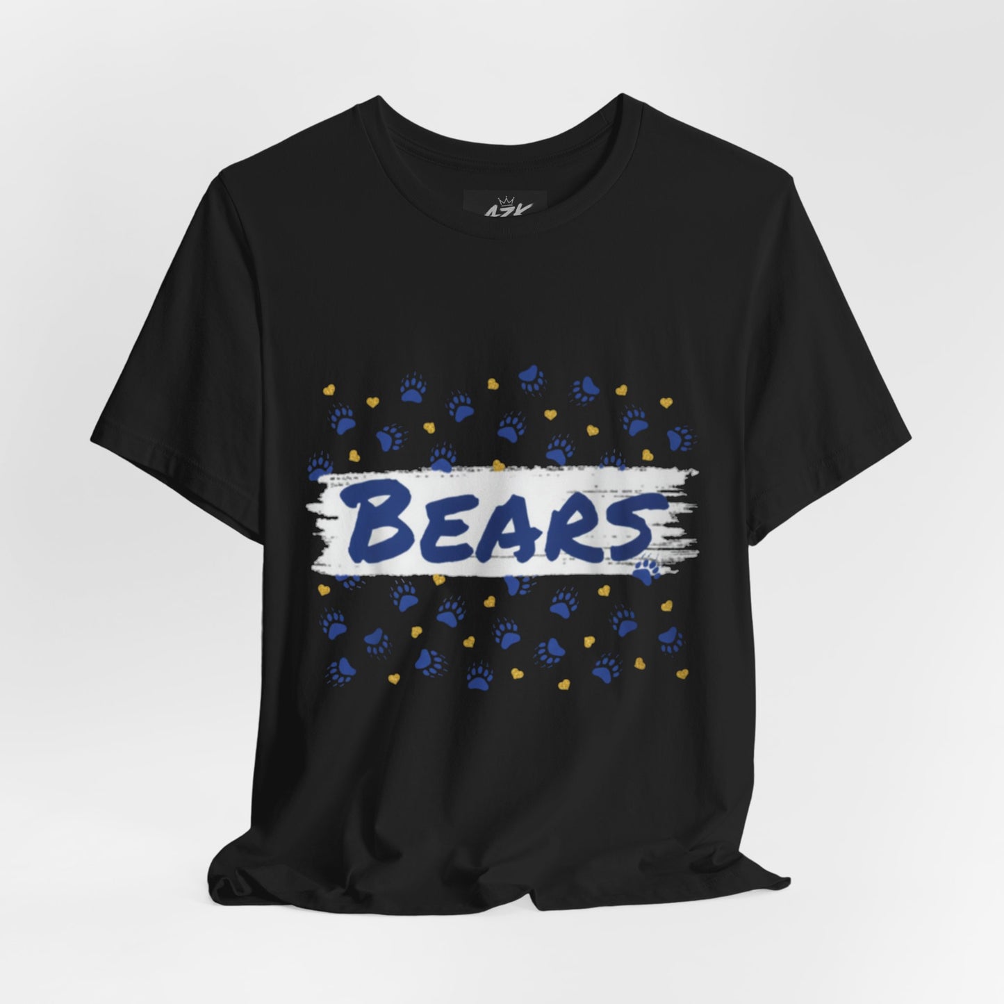 Bears Paw Print Graphic Tee — Casual Sports Fan T‑Shirt