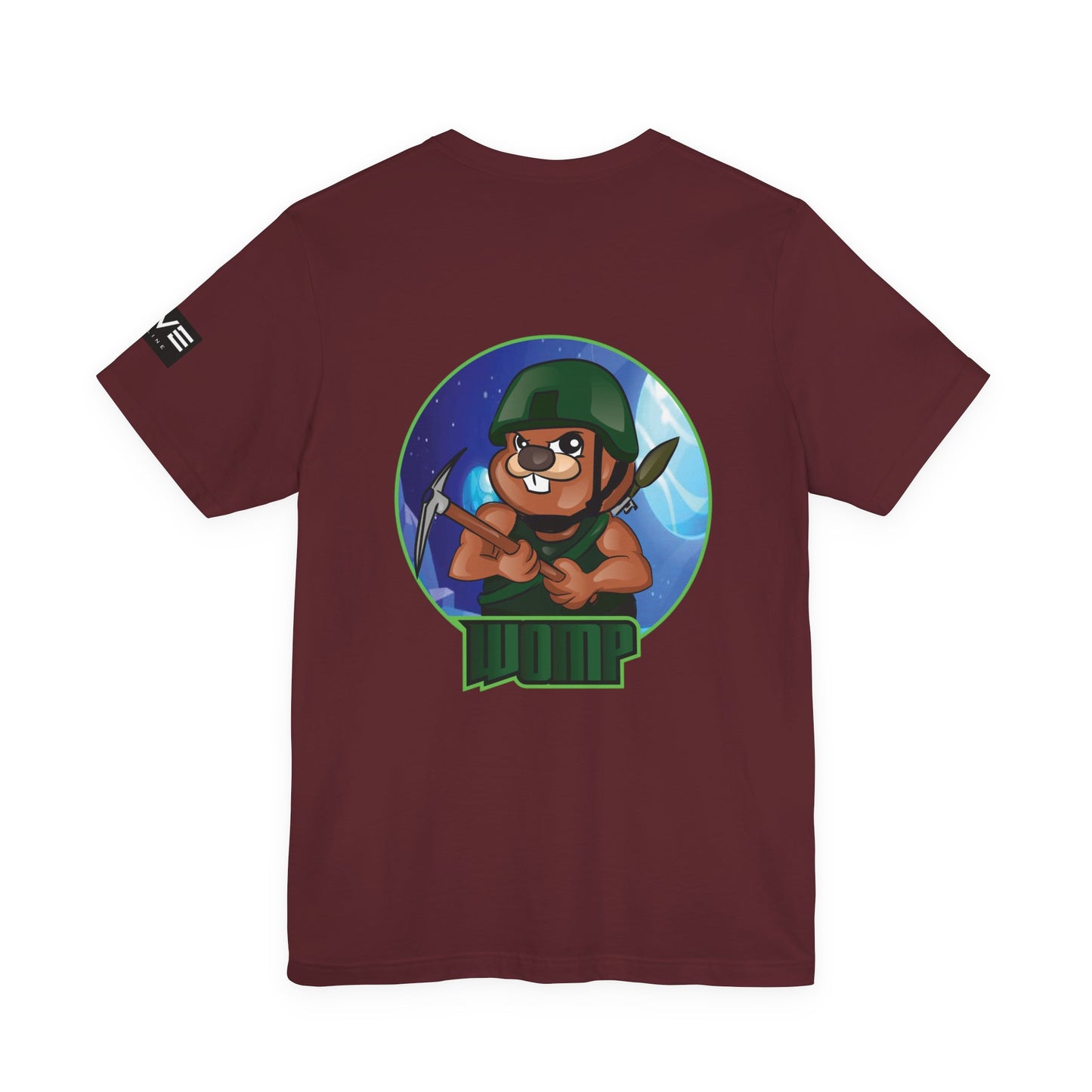 Wump Beaver Gamer Tee — Cartoon Archer Mascot Graphic T-Shirt