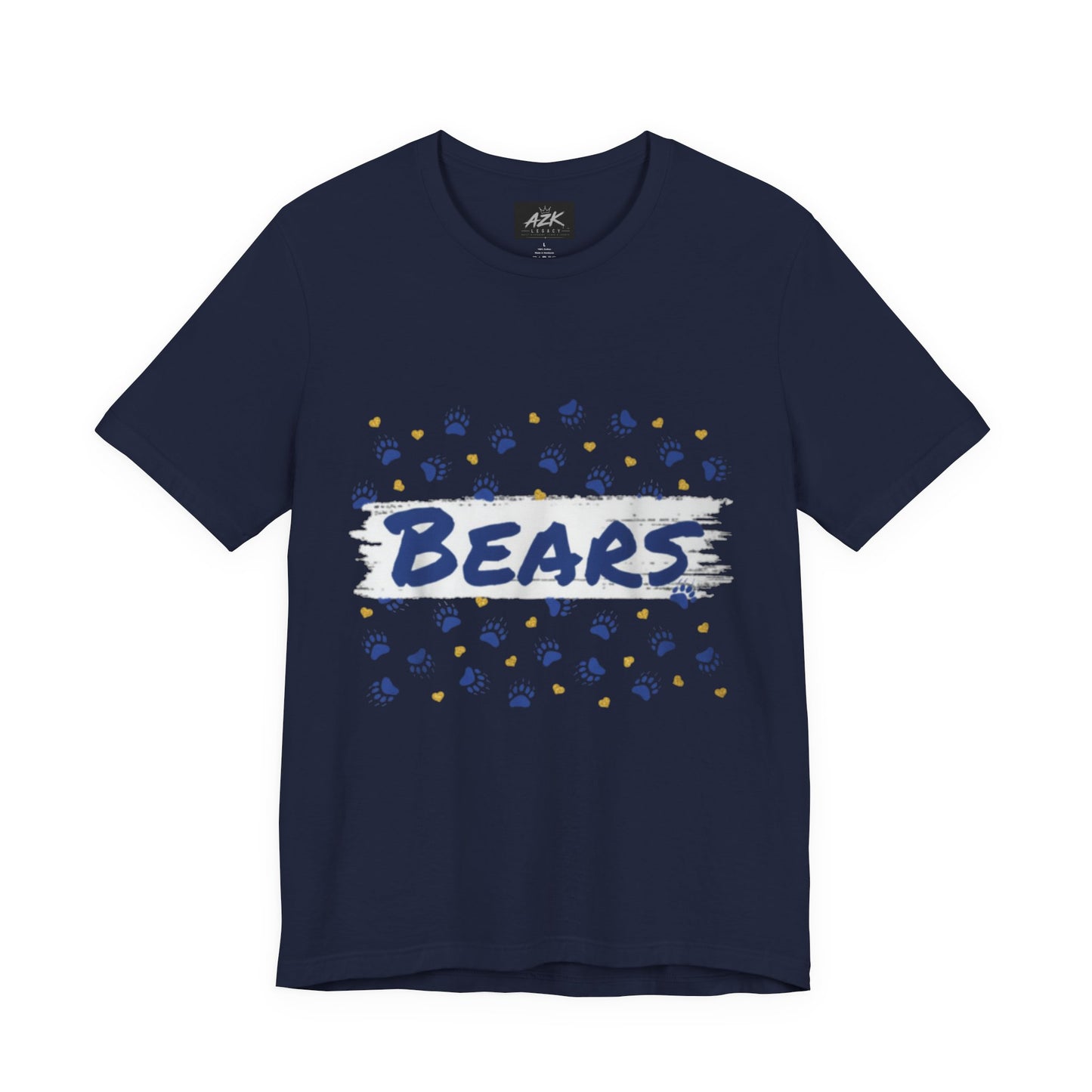 Bears Paw Print Graphic Tee — Casual Sports Fan T‑Shirt