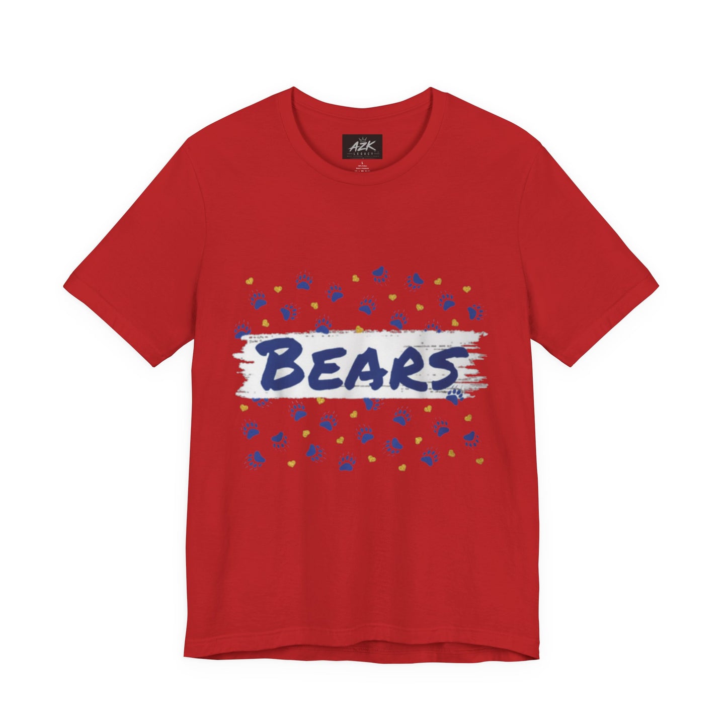 Bears Paw Print Graphic Tee — Casual Sports Fan T‑Shirt