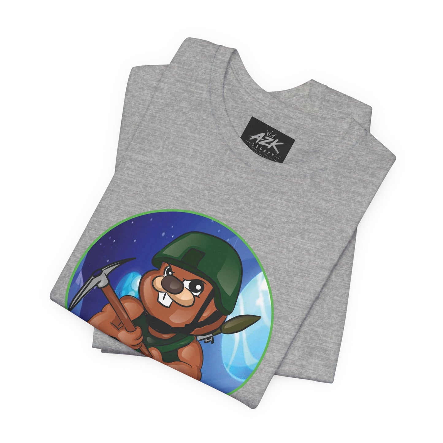 Soldier Bear Cartoon T‑Shirt — Cute Military Mascot Tee
