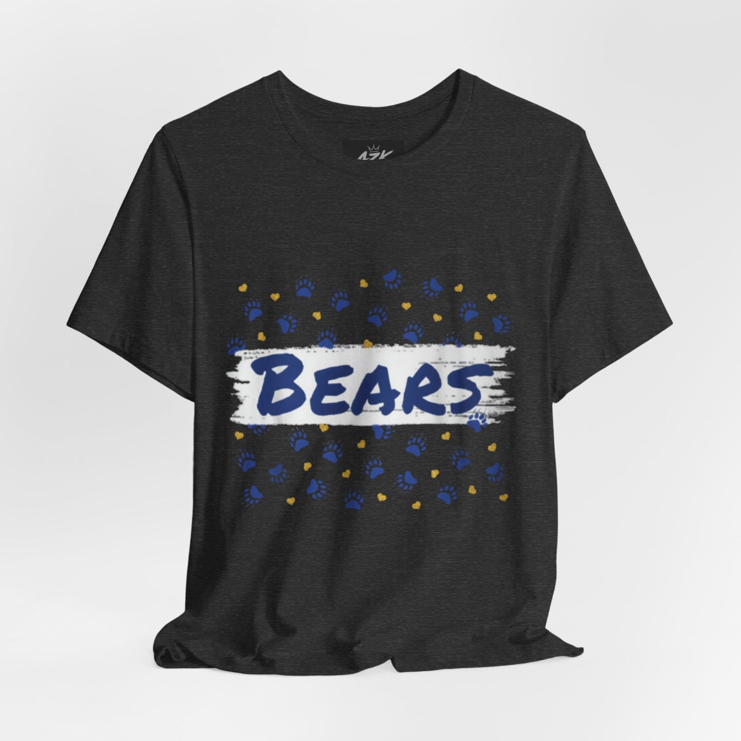 Bears Paw Print Graphic Tee — Casual Sports Fan T‑Shirt