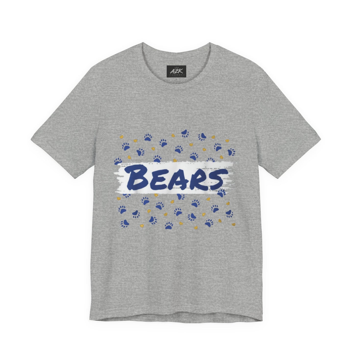 Bears Paw Print Graphic Tee — Casual Sports Fan T‑Shirt