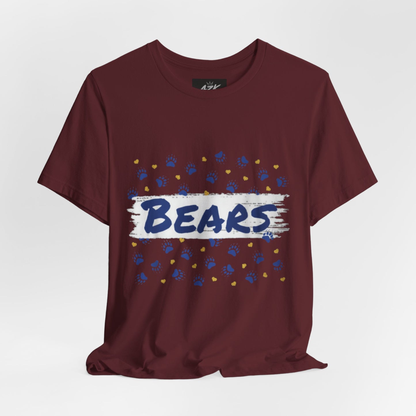 Bears Paw Print Graphic Tee — Casual Sports Fan T‑Shirt
