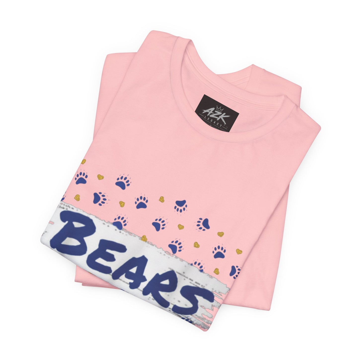 Bears Paw Print Graphic Tee — Casual Sports Fan T‑Shirt