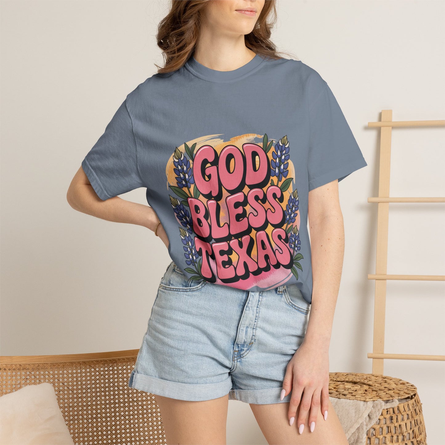 God Bless Texas Floral T-Shirt