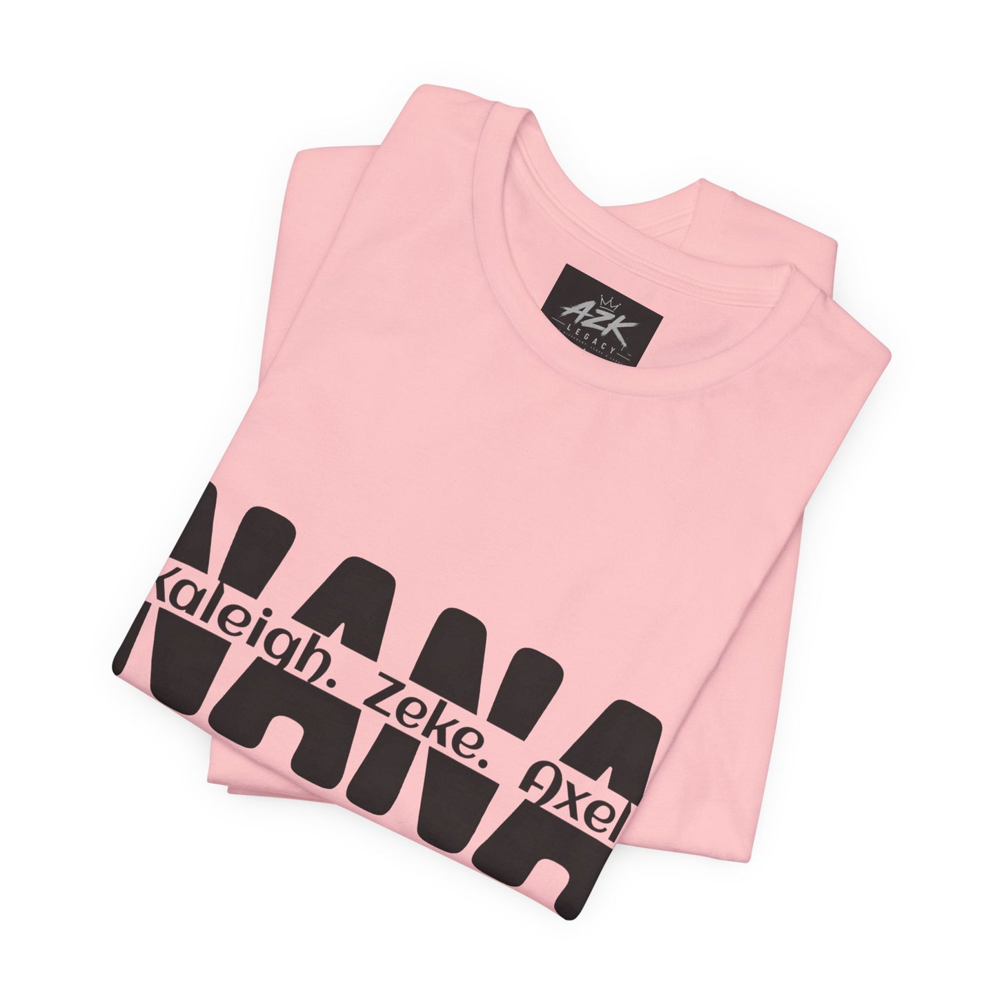 NANA Personalized Name Tee — Custom Grandma Shirt with Names (Kaleiah, Zeke, Axel)