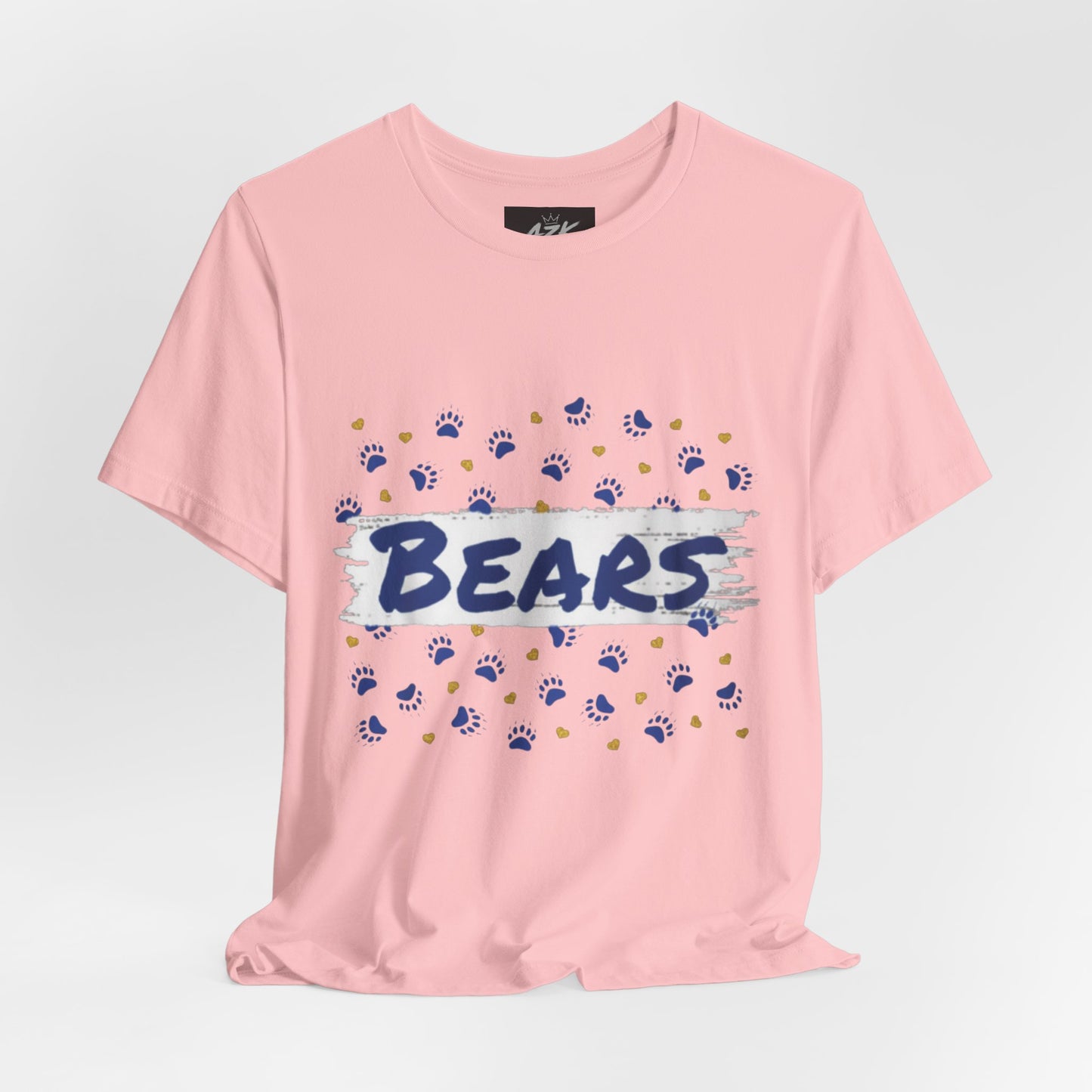 Bears Paw Print Graphic Tee — Casual Sports Fan T‑Shirt
