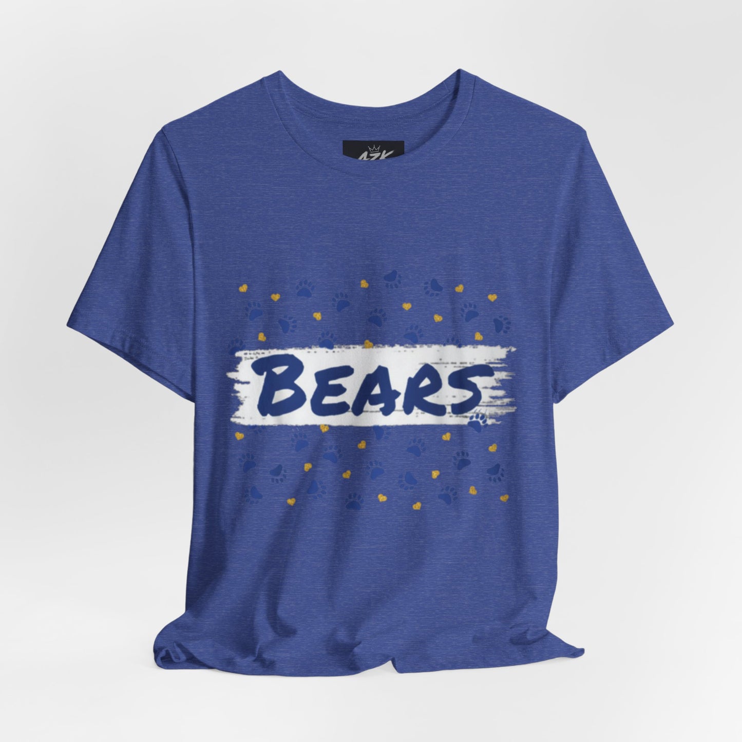Bears Paw Print Graphic Tee — Casual Sports Fan T‑Shirt