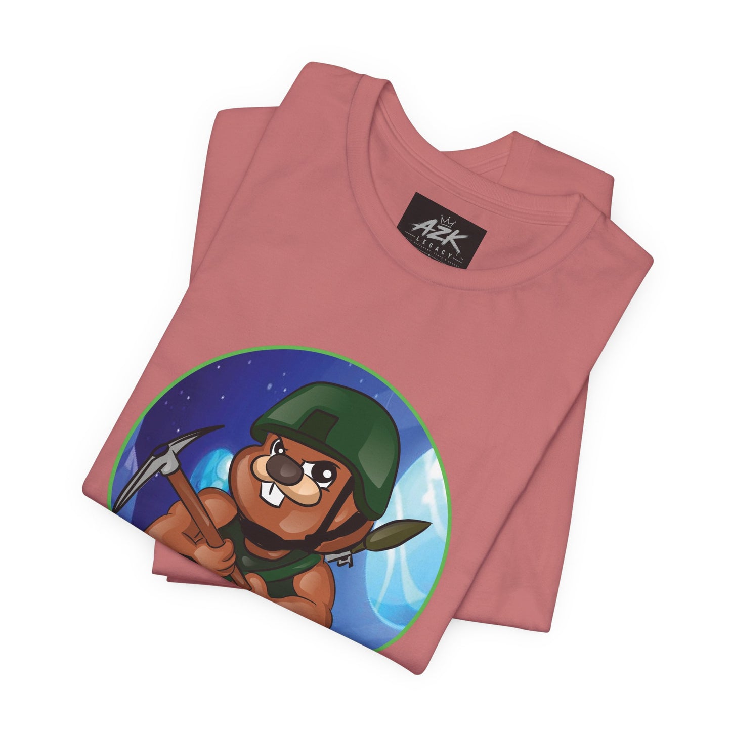 Soldier Bear Cartoon T‑Shirt — Cute Military Mascot Tee