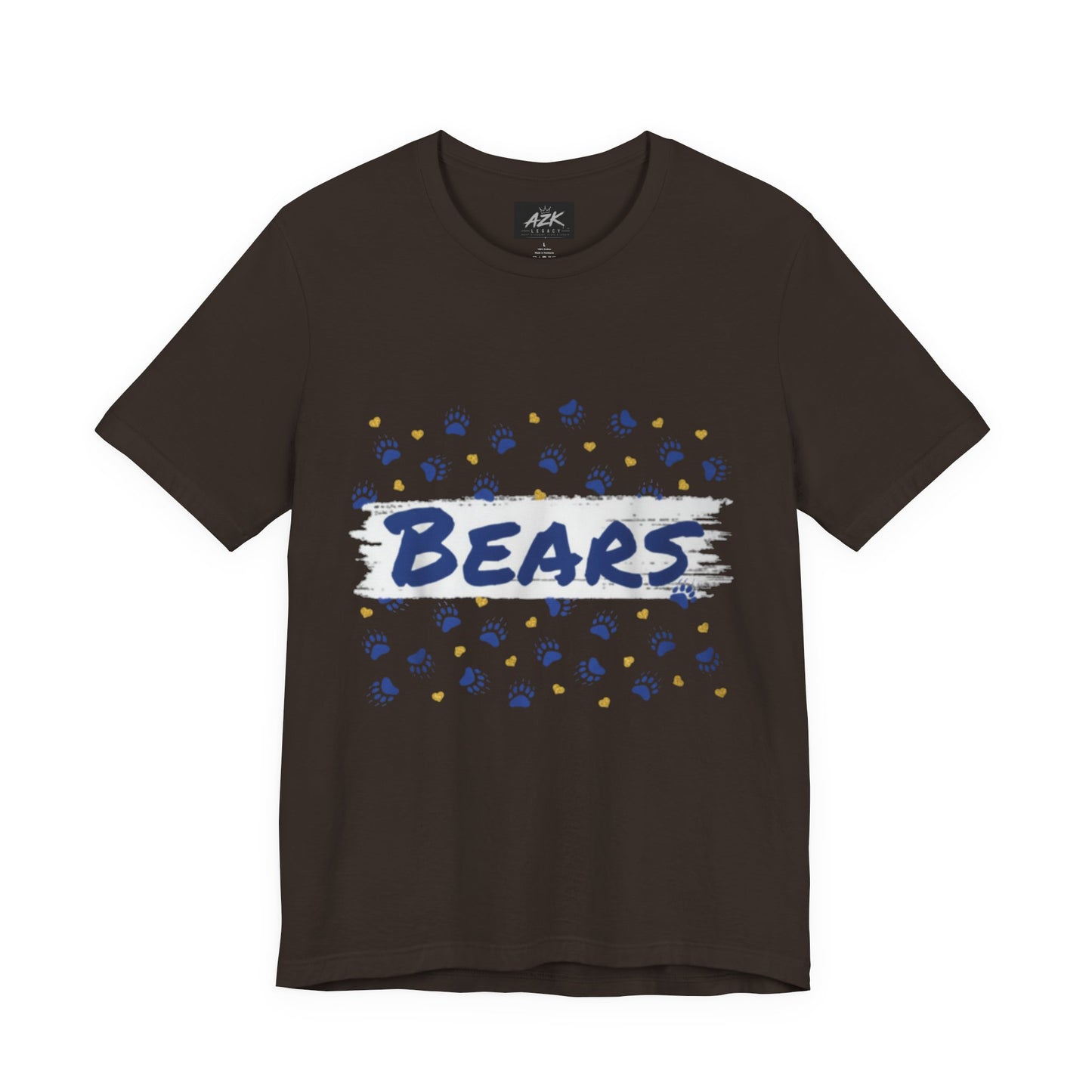 Bears Paw Print Graphic Tee — Casual Sports Fan T‑Shirt