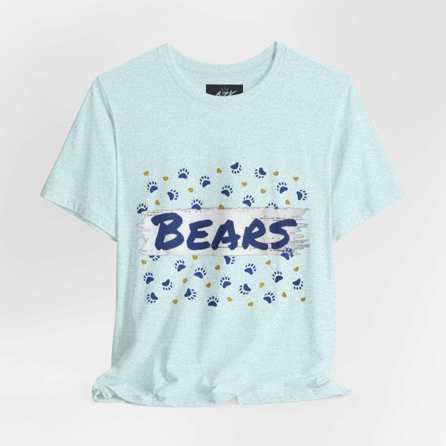 Bears Paw Print Graphic Tee — Casual Sports Fan T‑Shirt